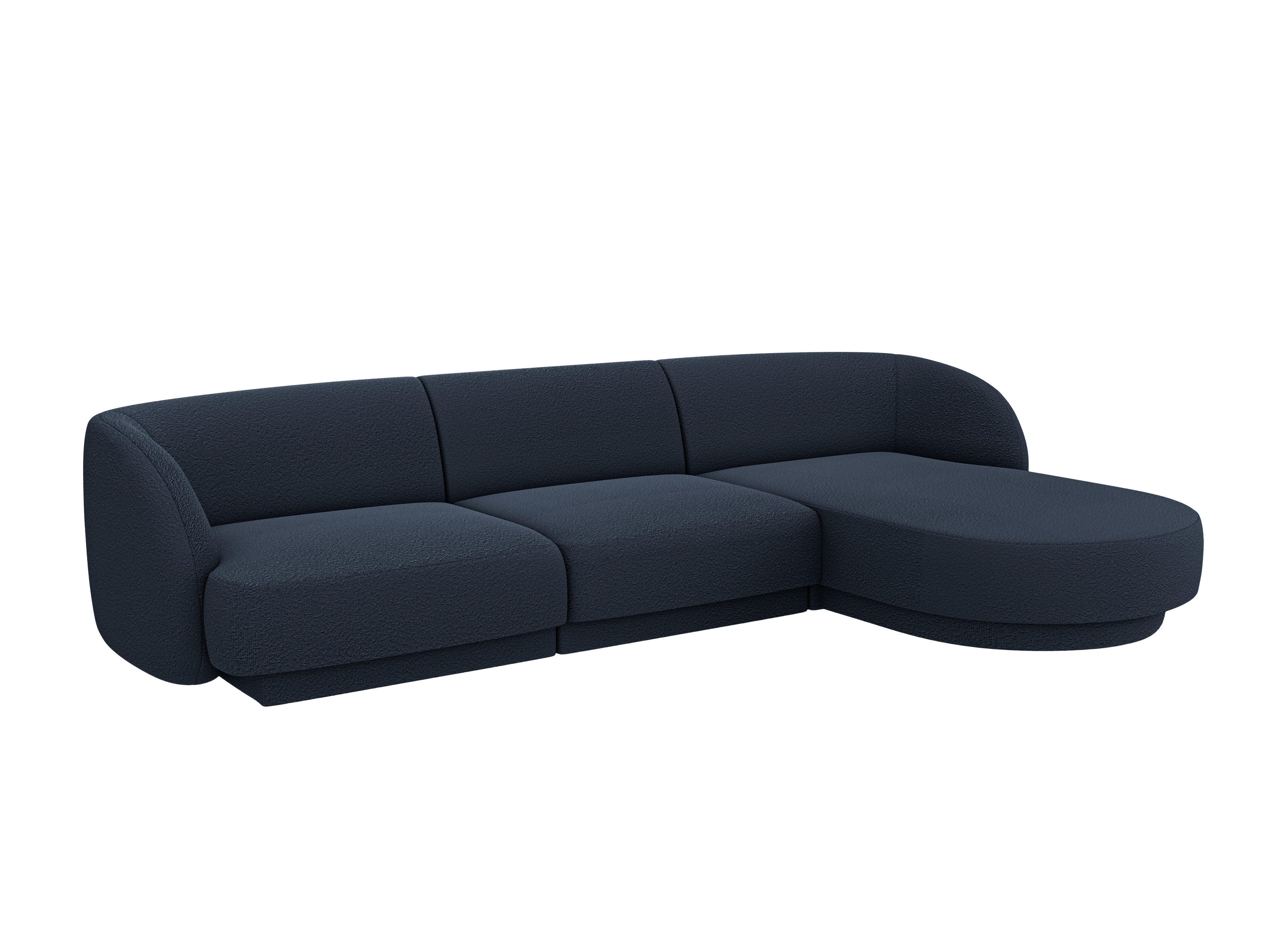 Kotna sedežna garnitura Miley 255x165 cm, material: boucle
