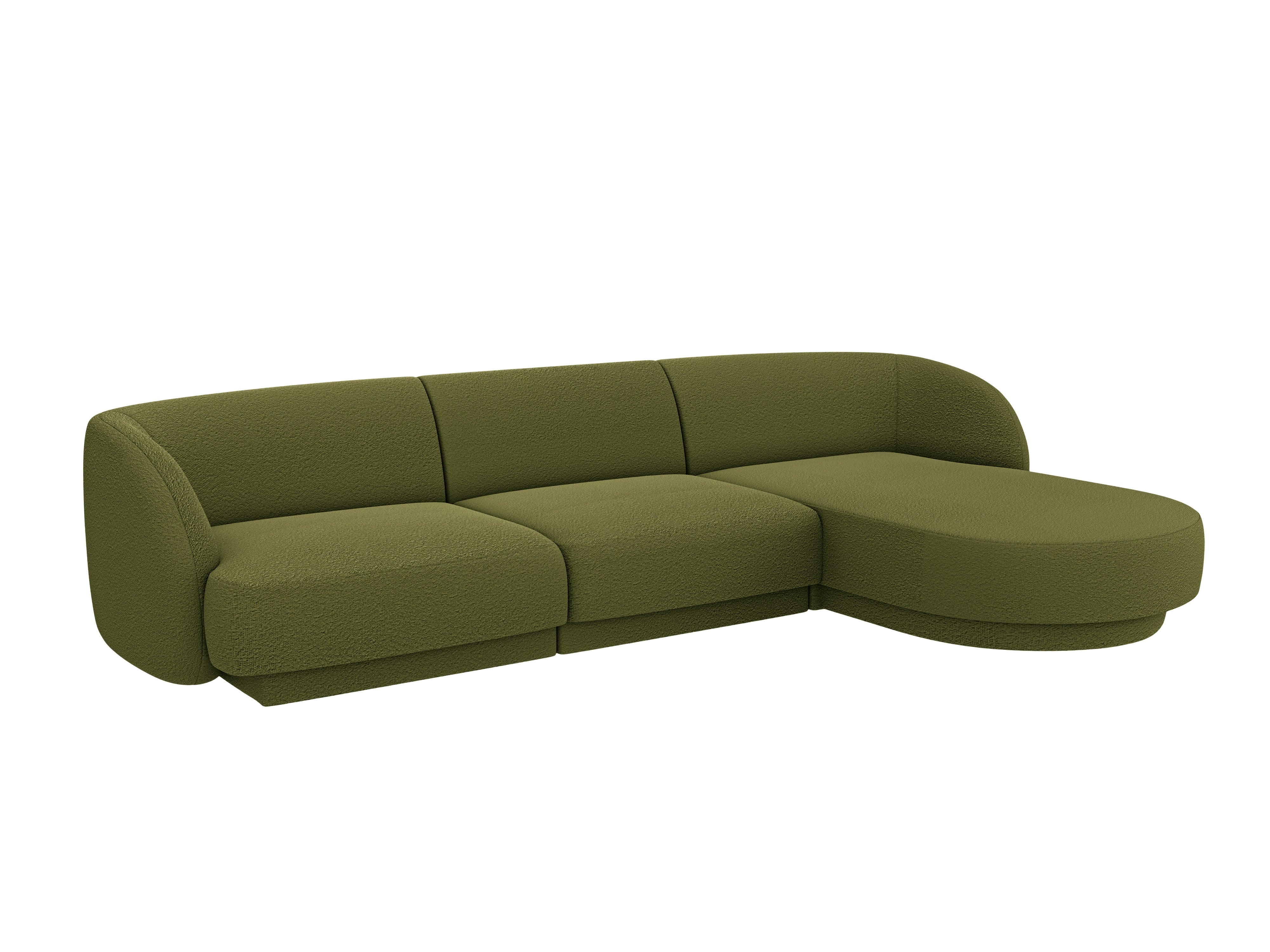 Kotna sedežna garnitura Miley 255x165 cm, material: boucle