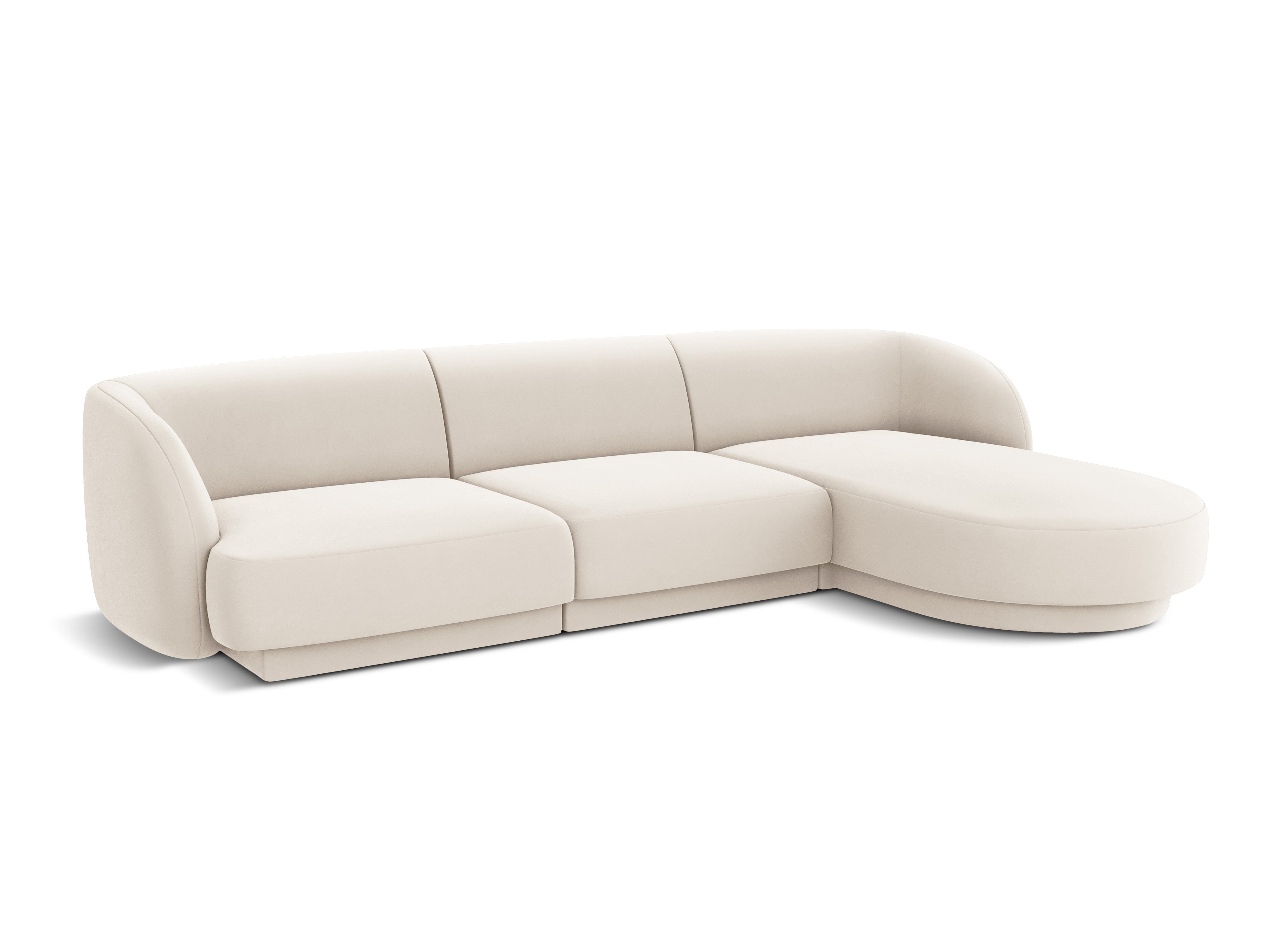 Kotna sedežna garnitura Miley 255x165cm, Material: žamet