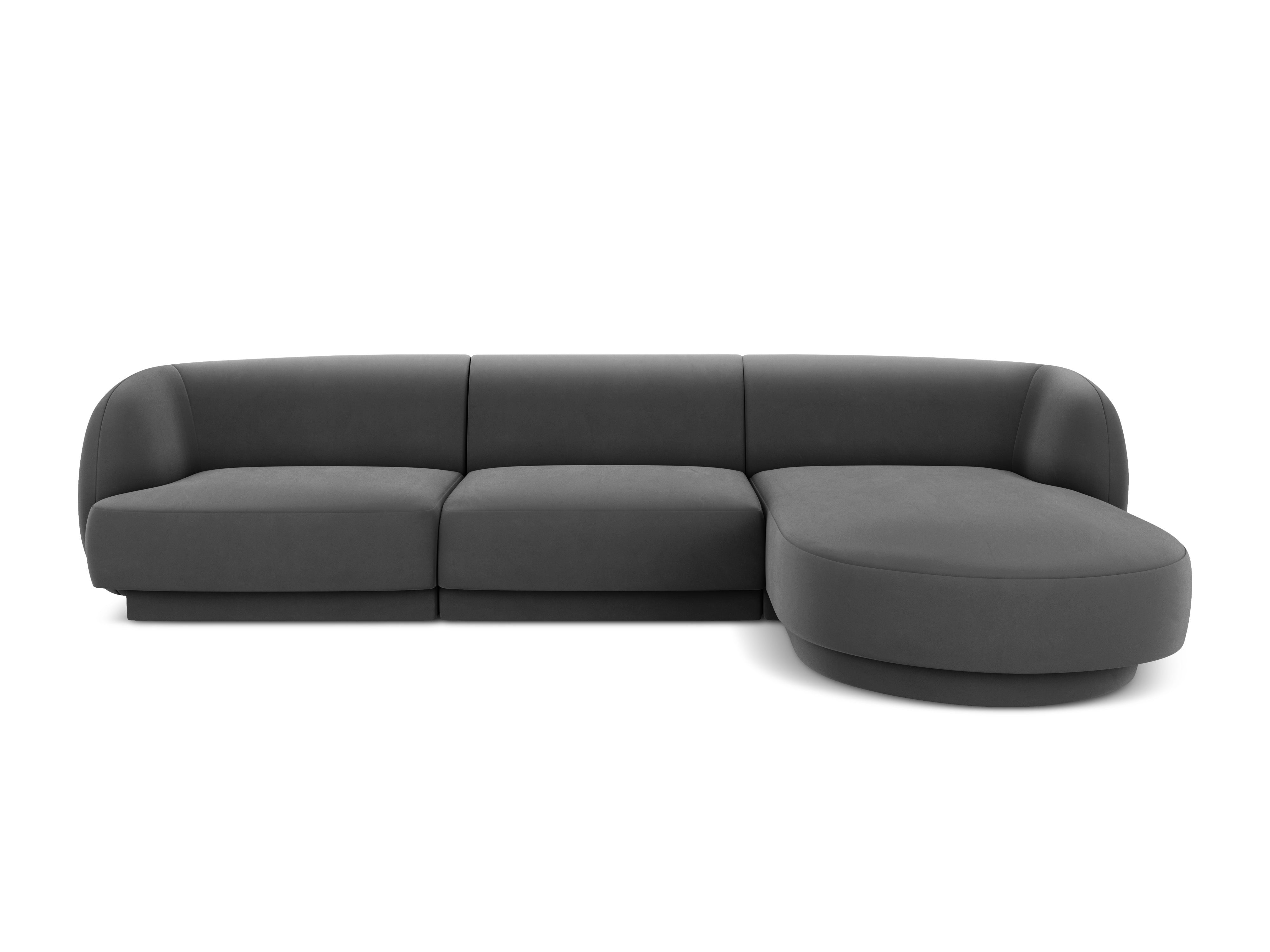 Kotna sedežna garnitura Miley 255x165cm, Material: žamet