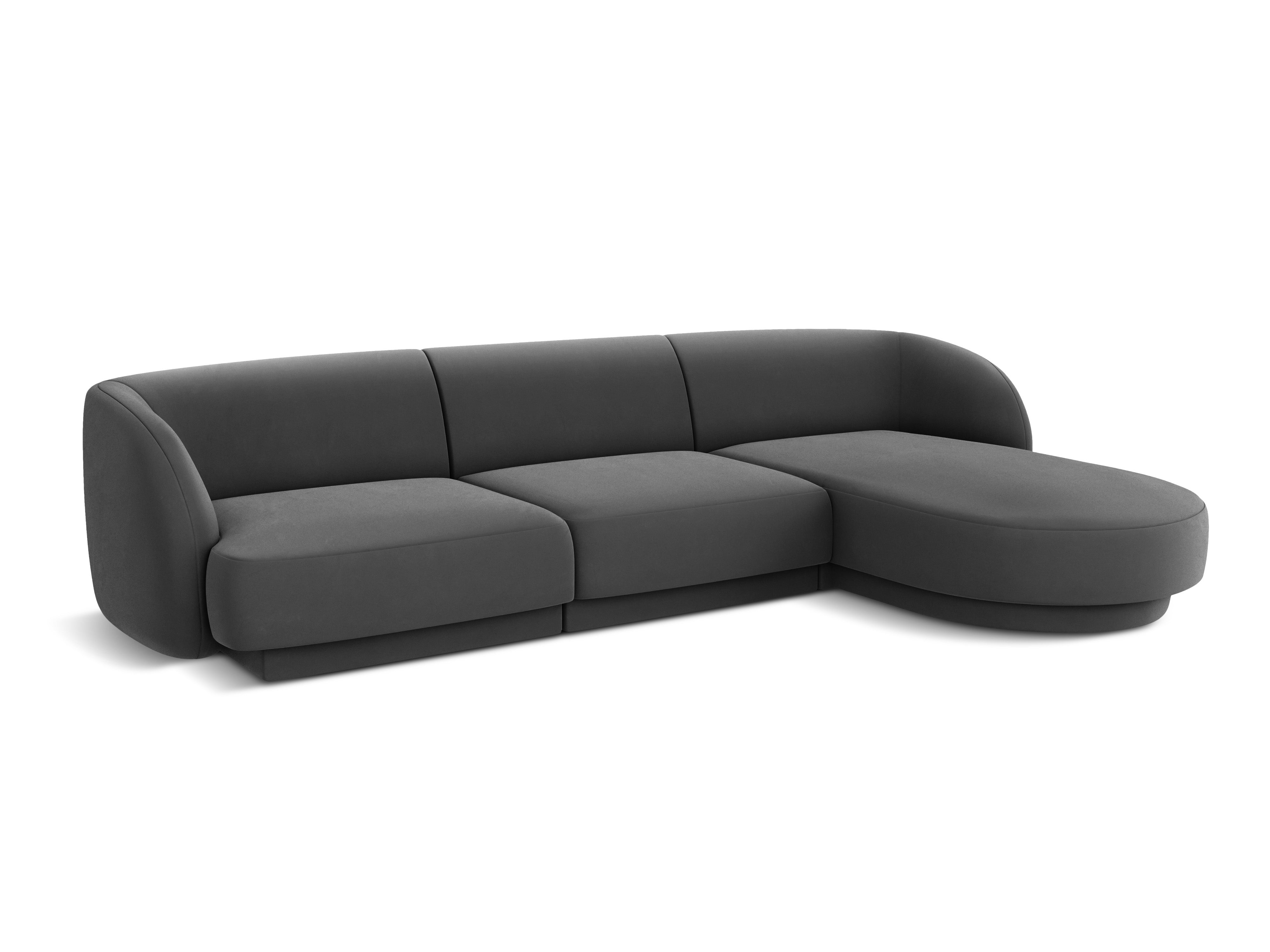 Kotna sedežna garnitura Miley 255x165cm, Material: žamet