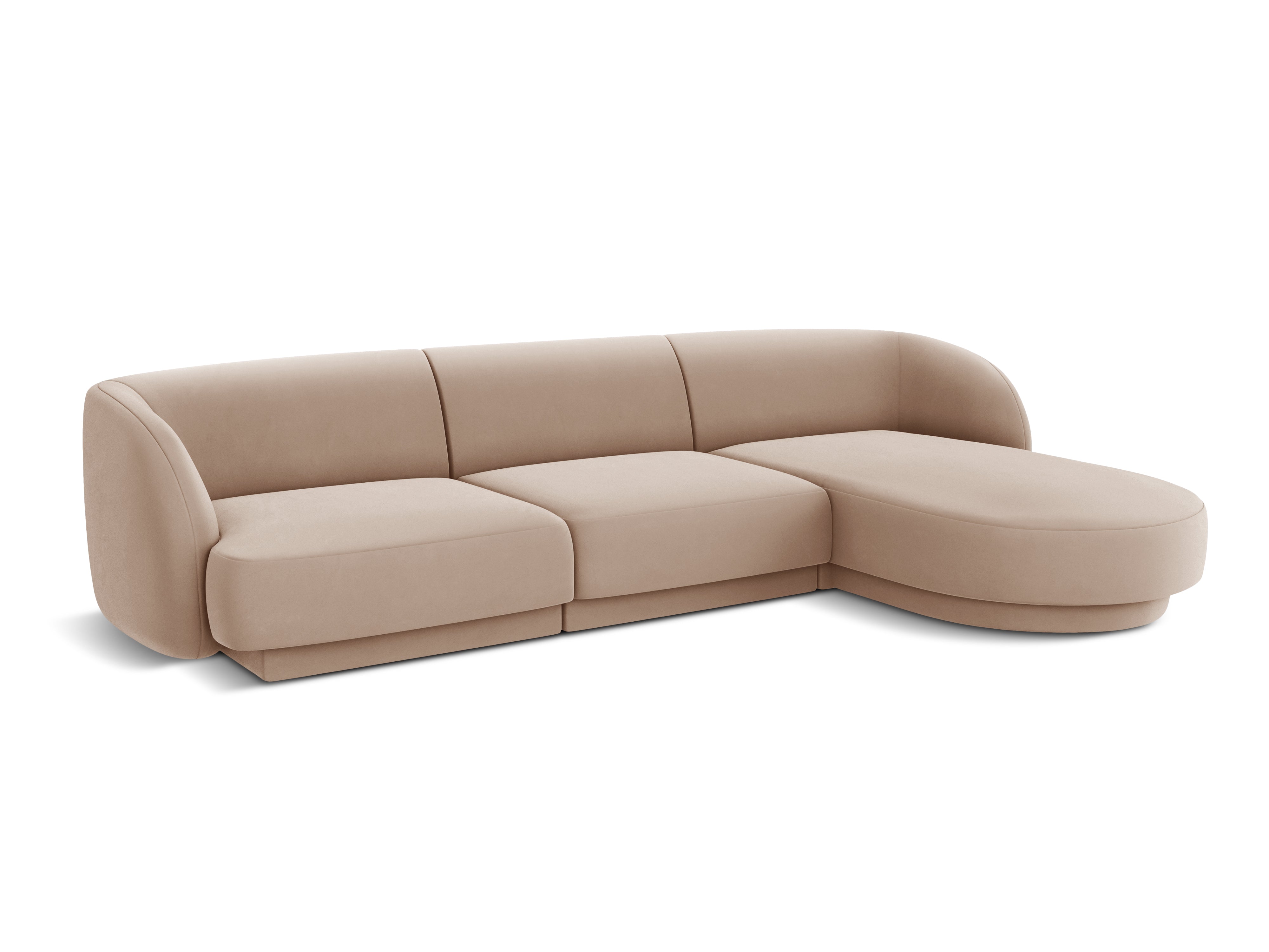 Kotna sedežna garnitura Miley 255x165cm, Material: žamet