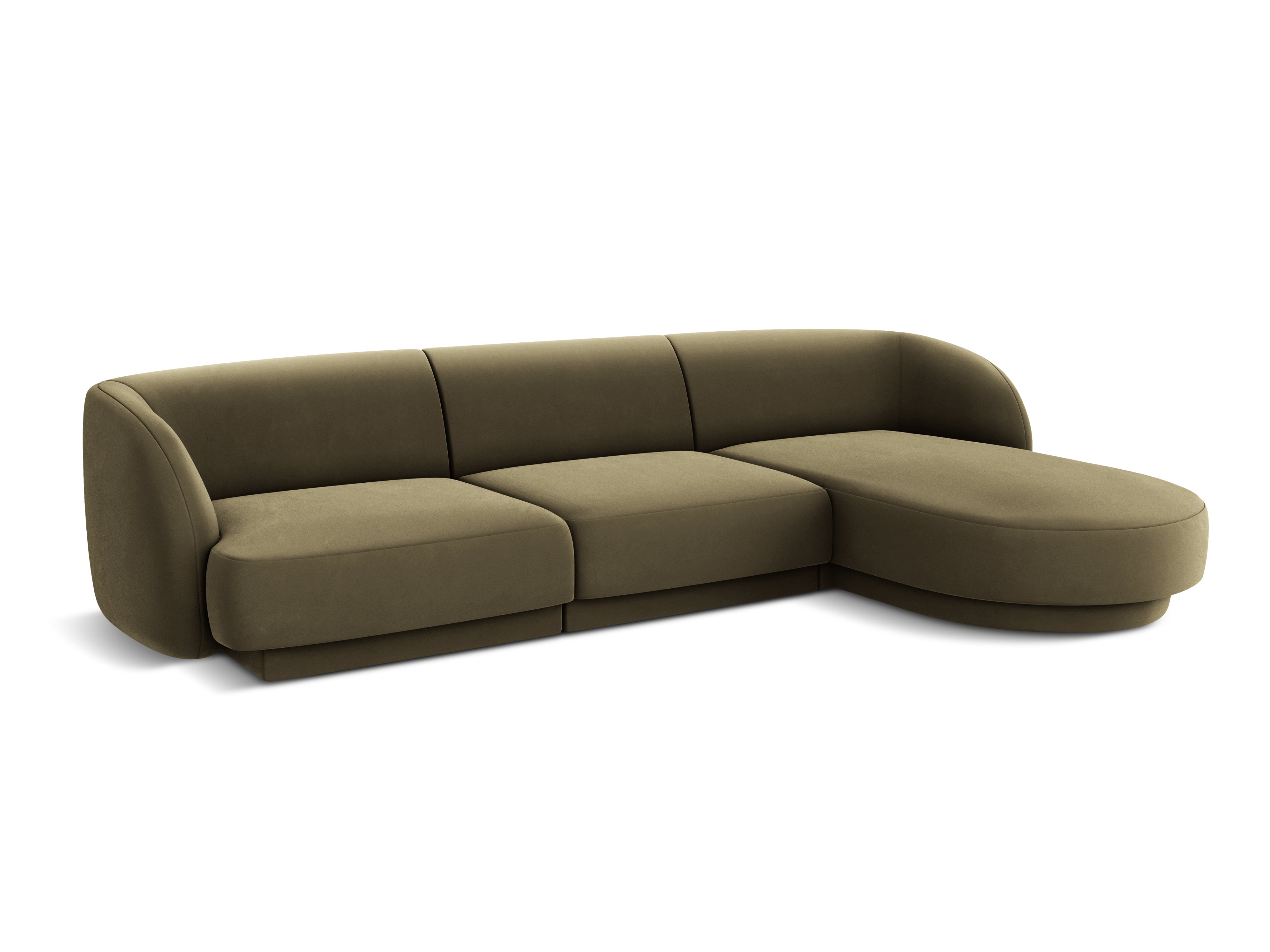Kotna sedežna garnitura Miley 255x165cm, Material: žamet