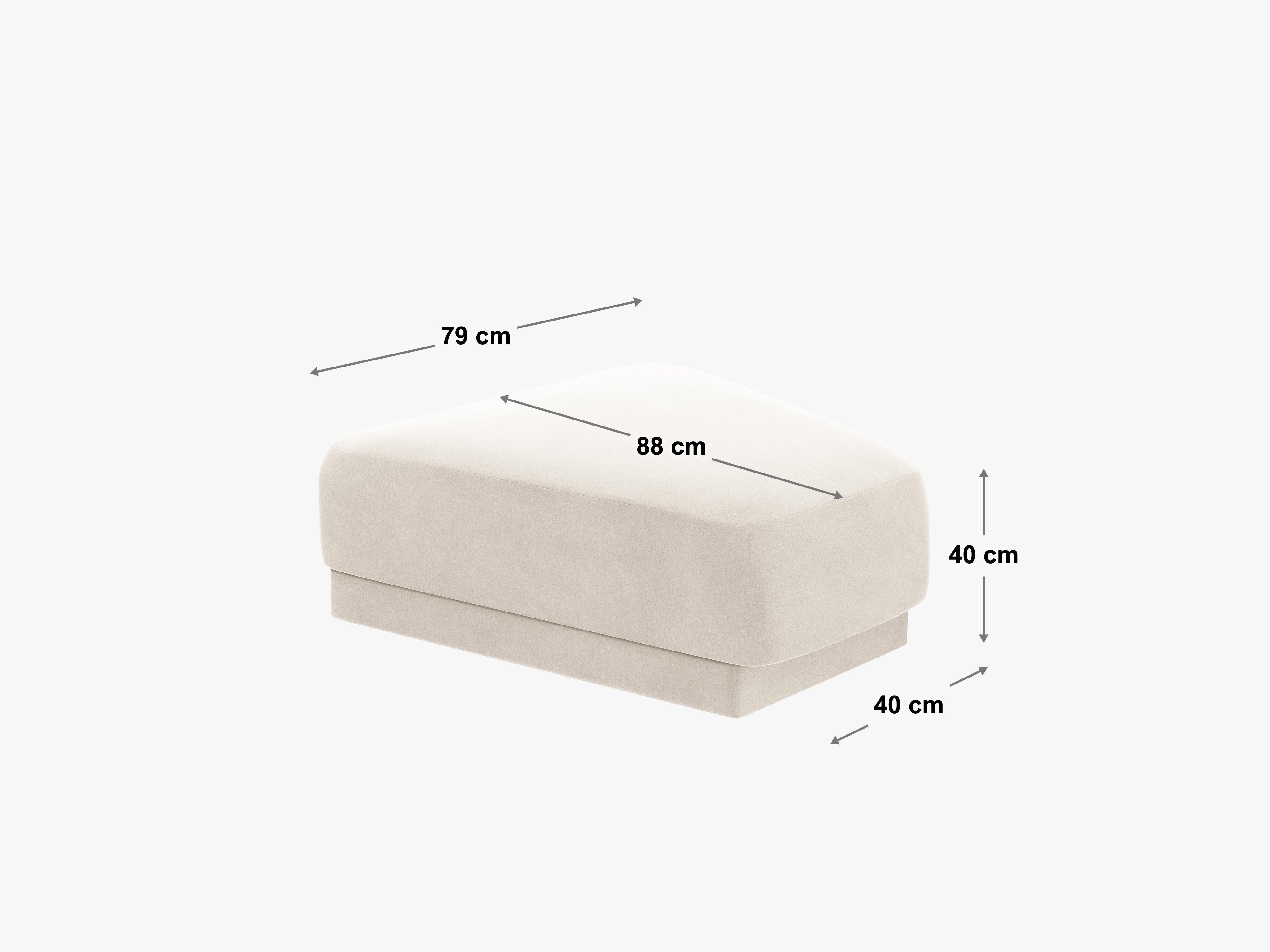 Miley taburet 79x88 cm, material: bouclé