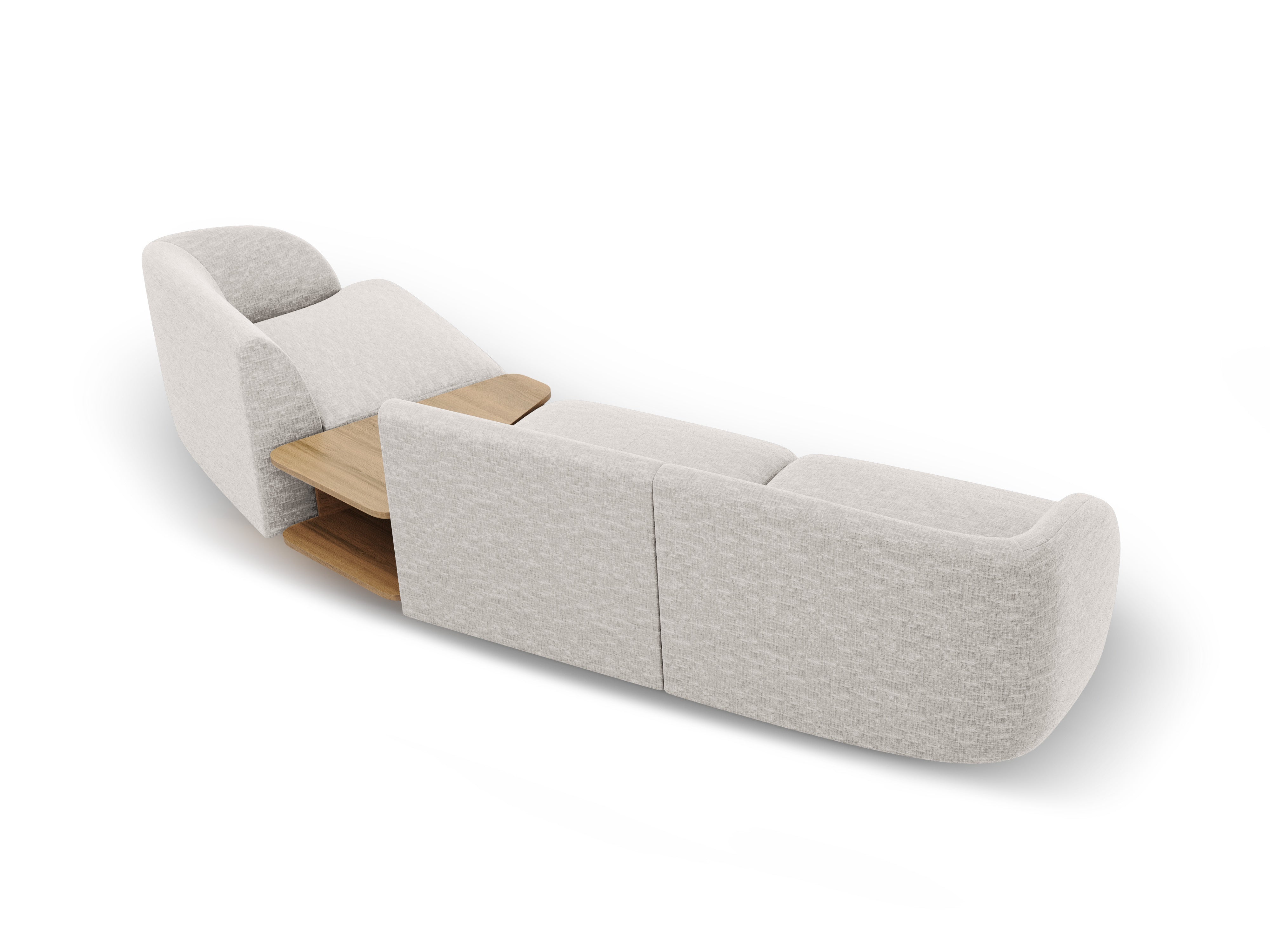 Kotna sedežna garnitura Miley 303x126 cm, Material: chenille