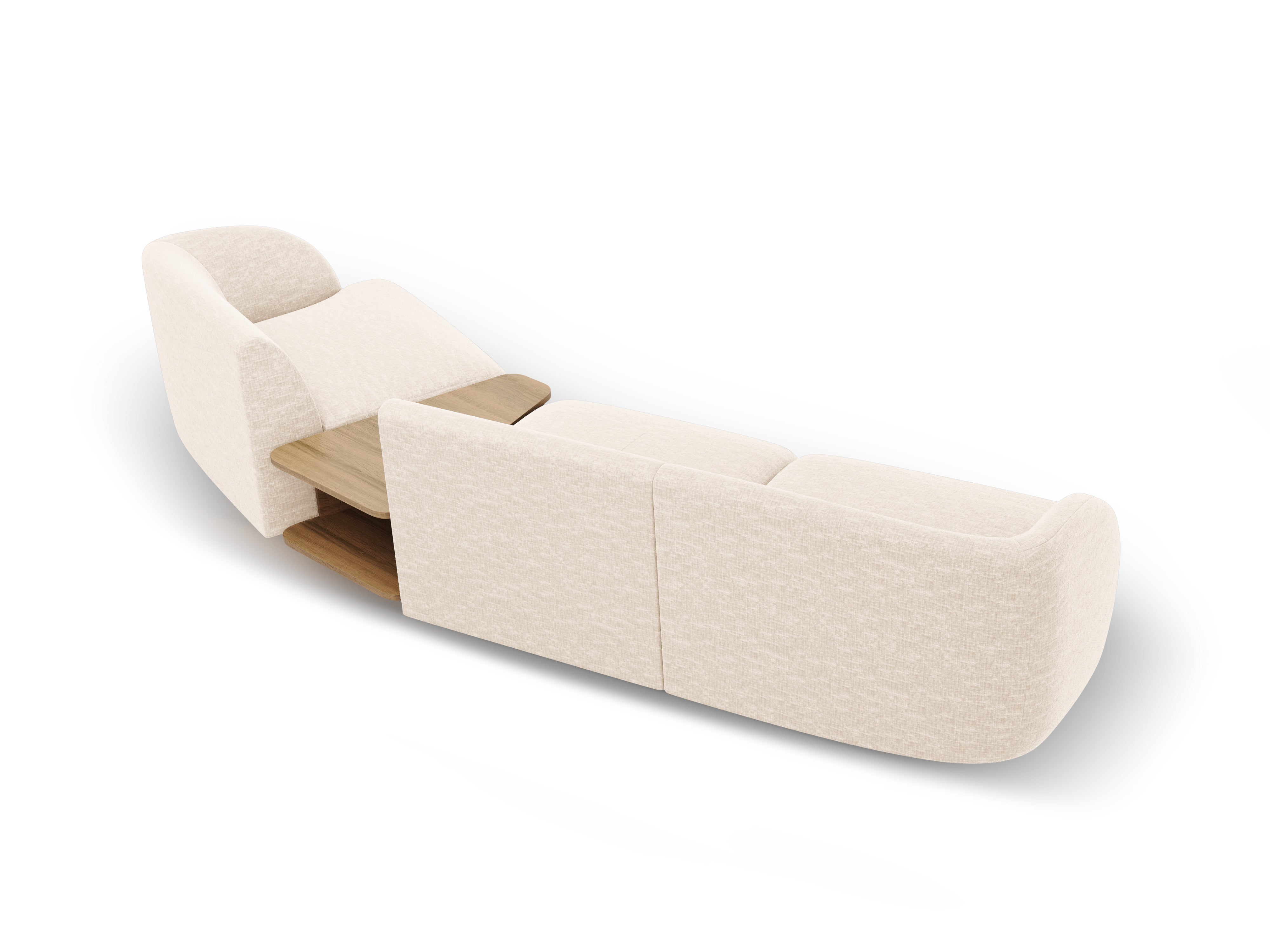 Kotna sedežna garnitura Miley 303x126 cm, Material: chenille