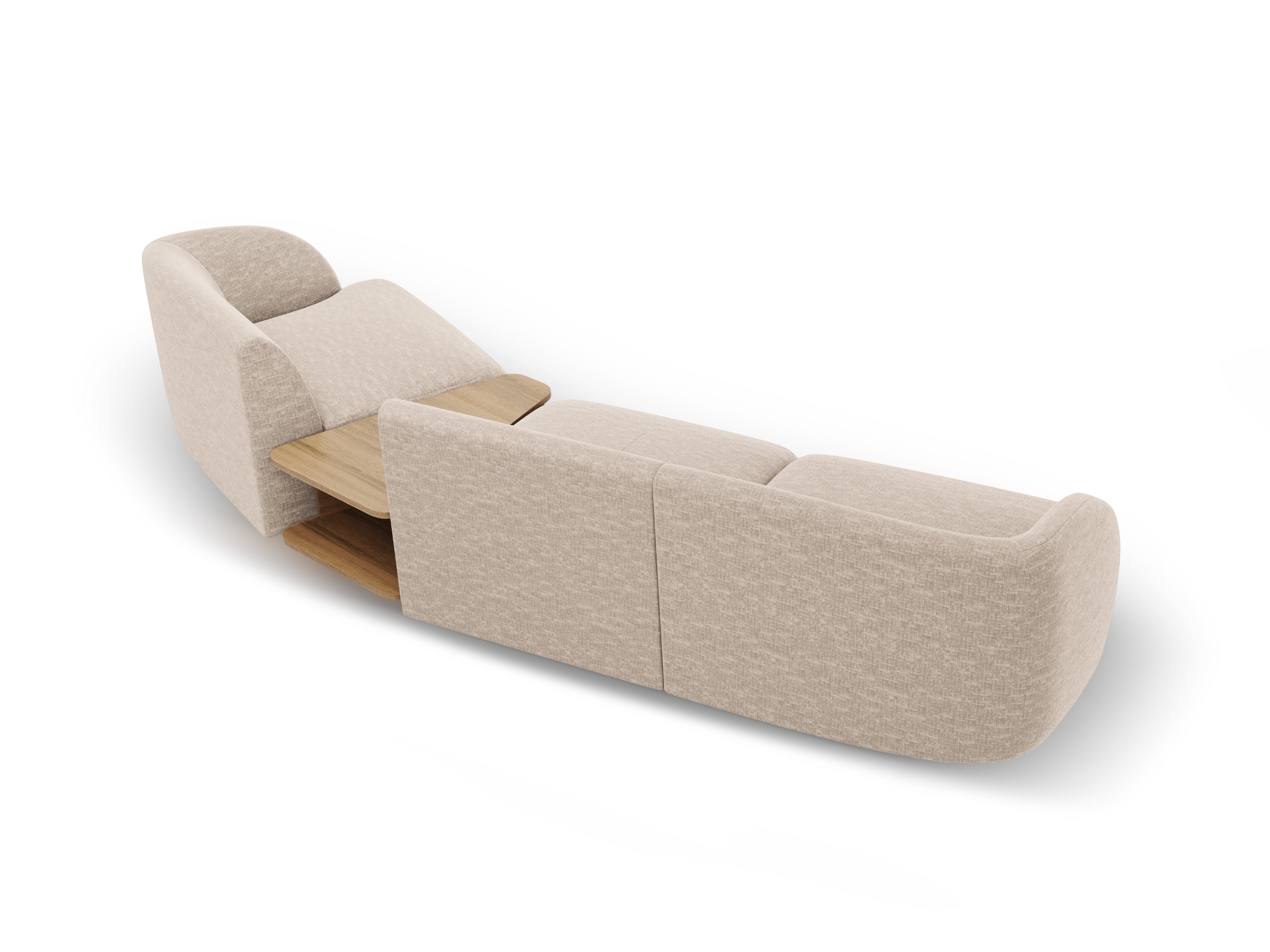 Kotna sedežna garnitura Miley 303x126 cm, Material: chenille