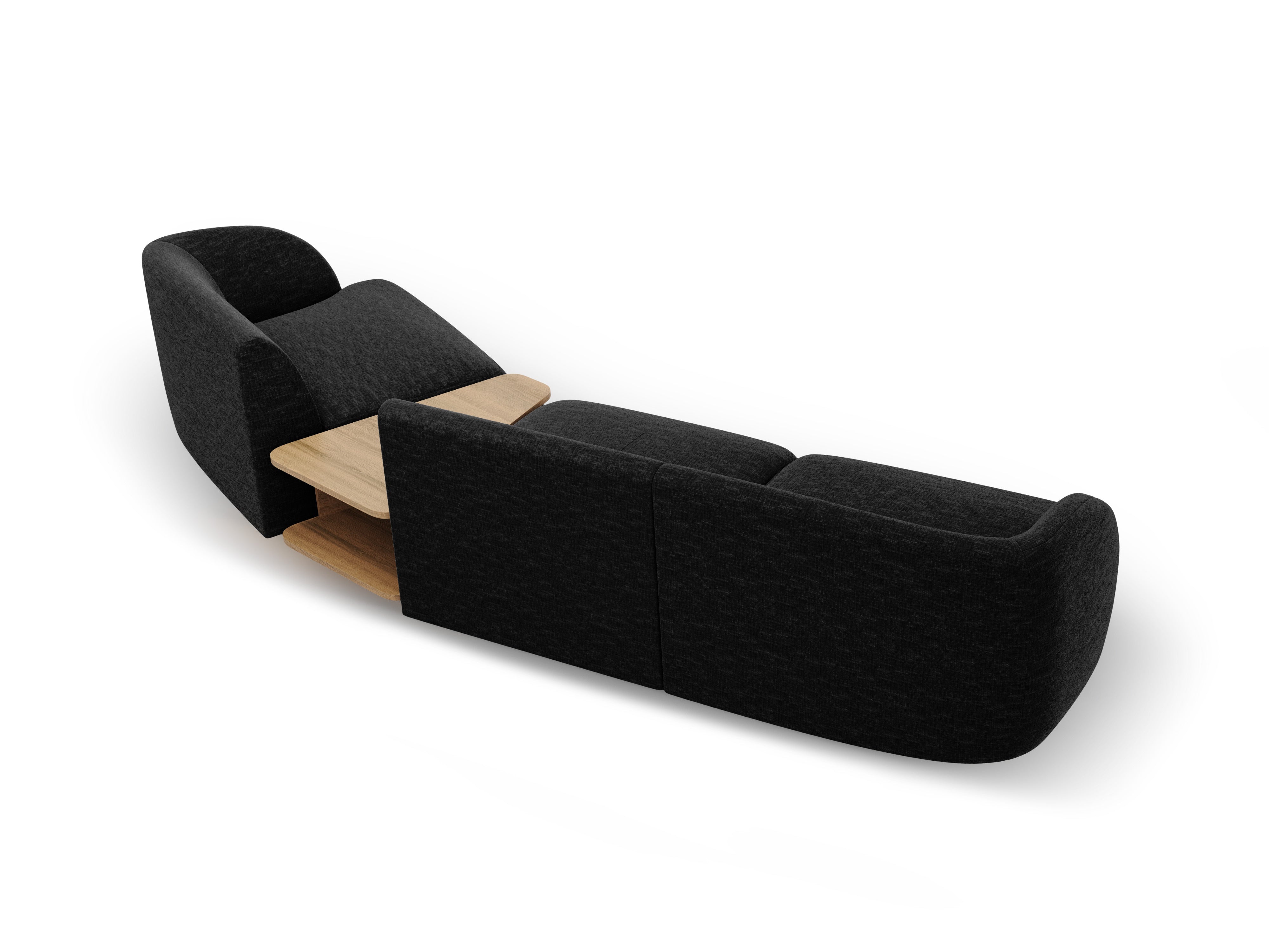 Kotna sedežna garnitura Miley 303x126 cm, Material: chenille