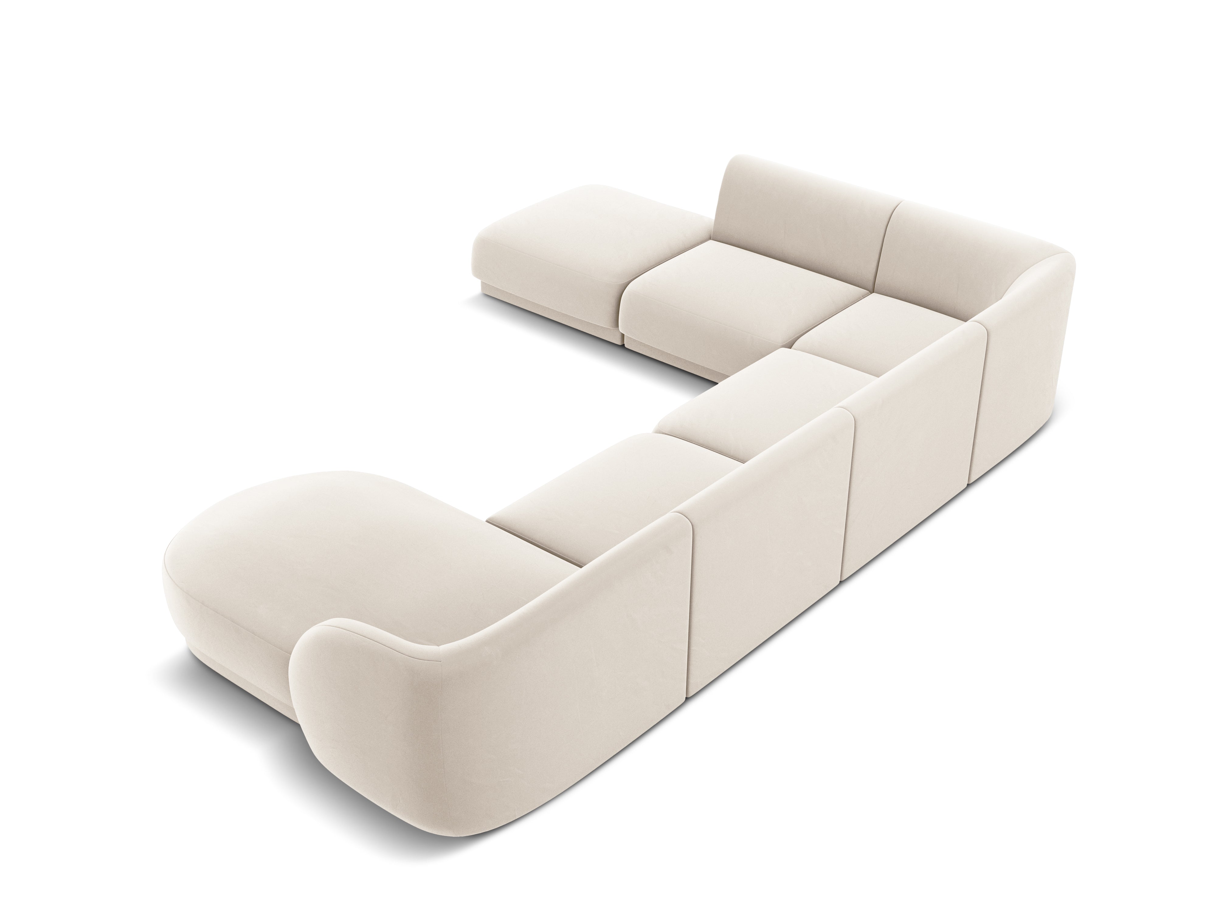 Kotna sedežna garnitura Miley 330x255 cm, Material: žamet