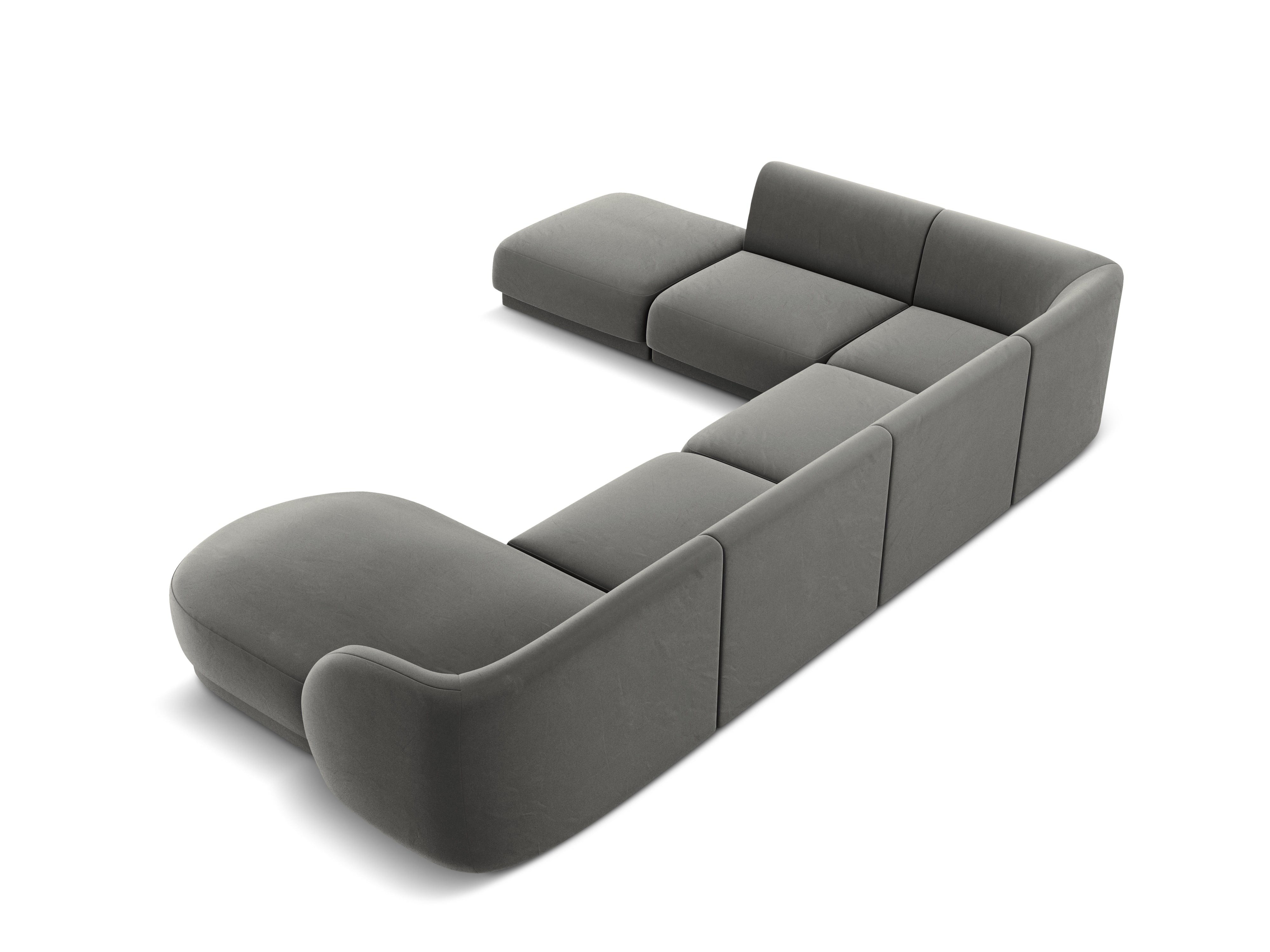 Kotna sedežna garnitura Miley 330x255 cm, Material: žamet