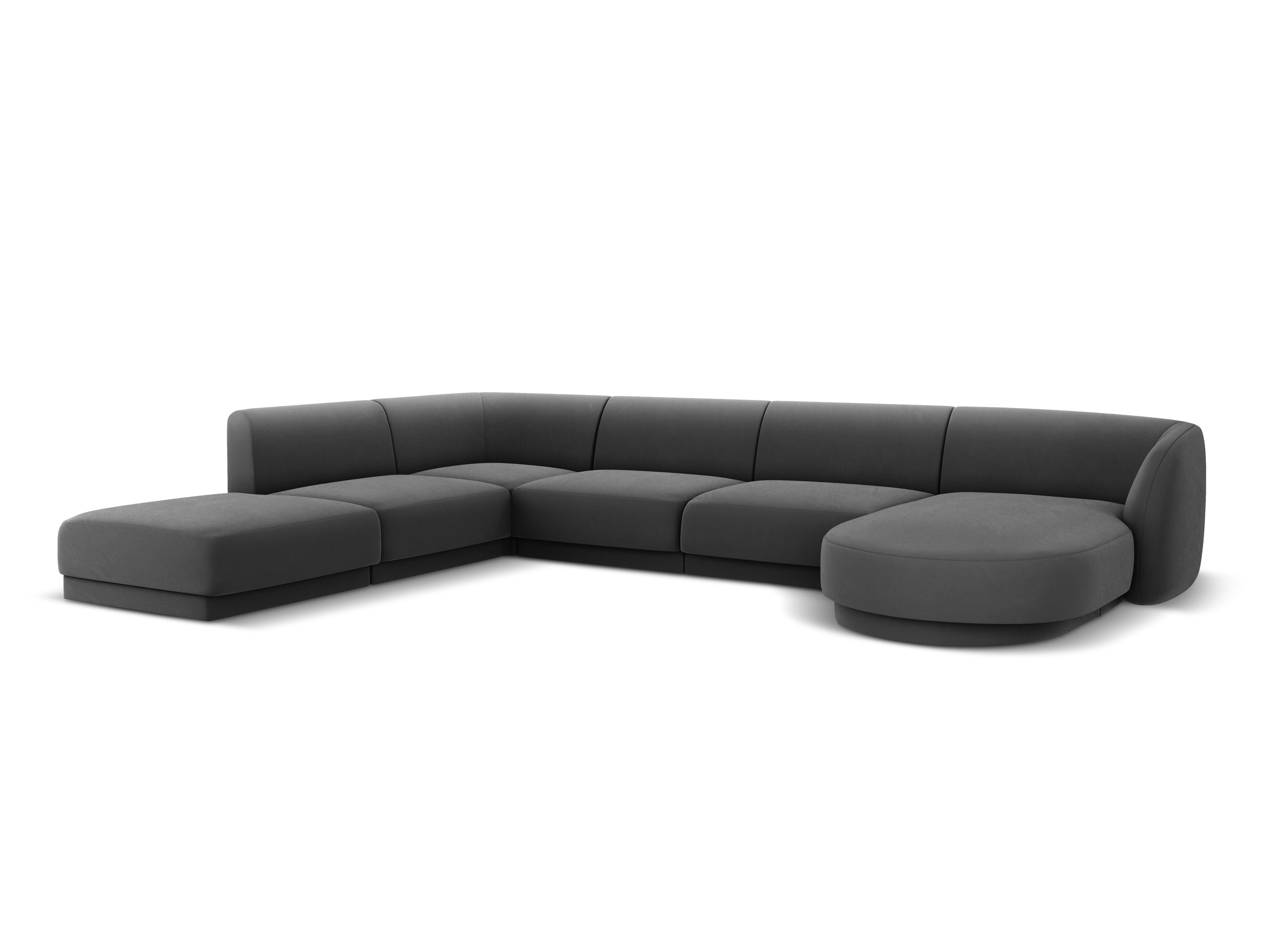 Kotna sedežna garnitura Miley 330x255 cm, Material: žamet