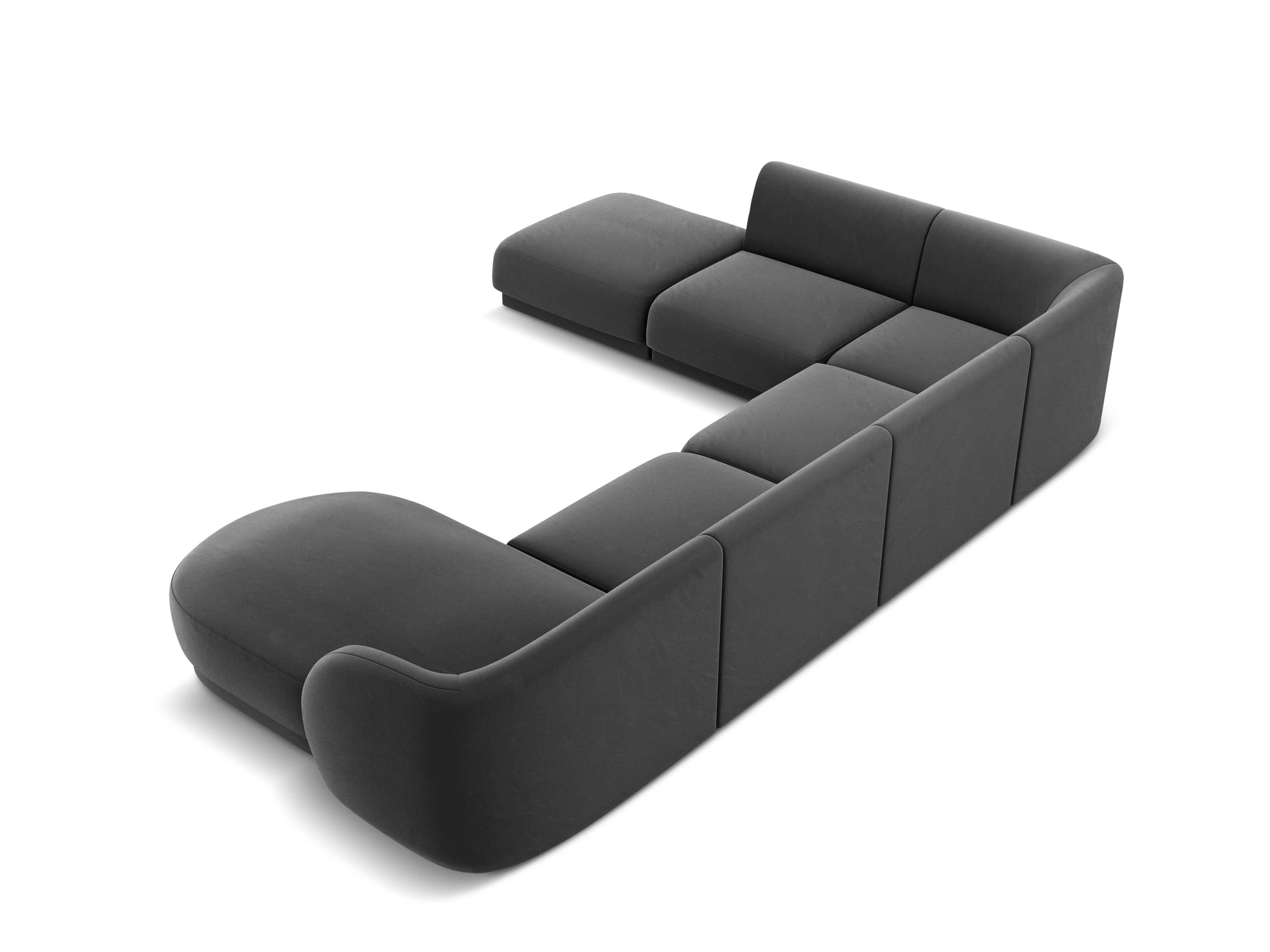 Kotna sedežna garnitura Miley 330x255 cm, Material: žamet