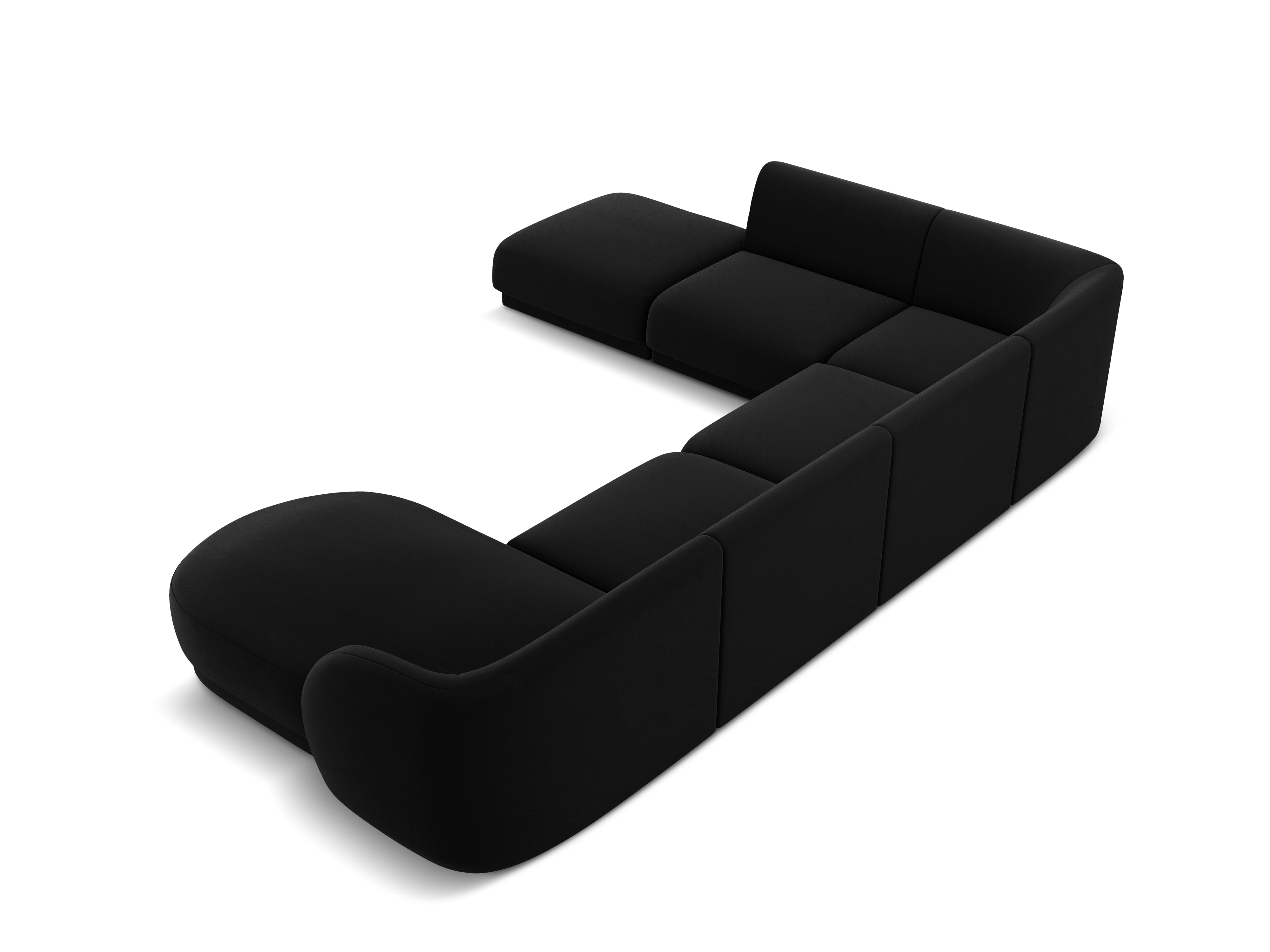 Kotna sedežna garnitura Miley 330x255 cm, Material: žamet