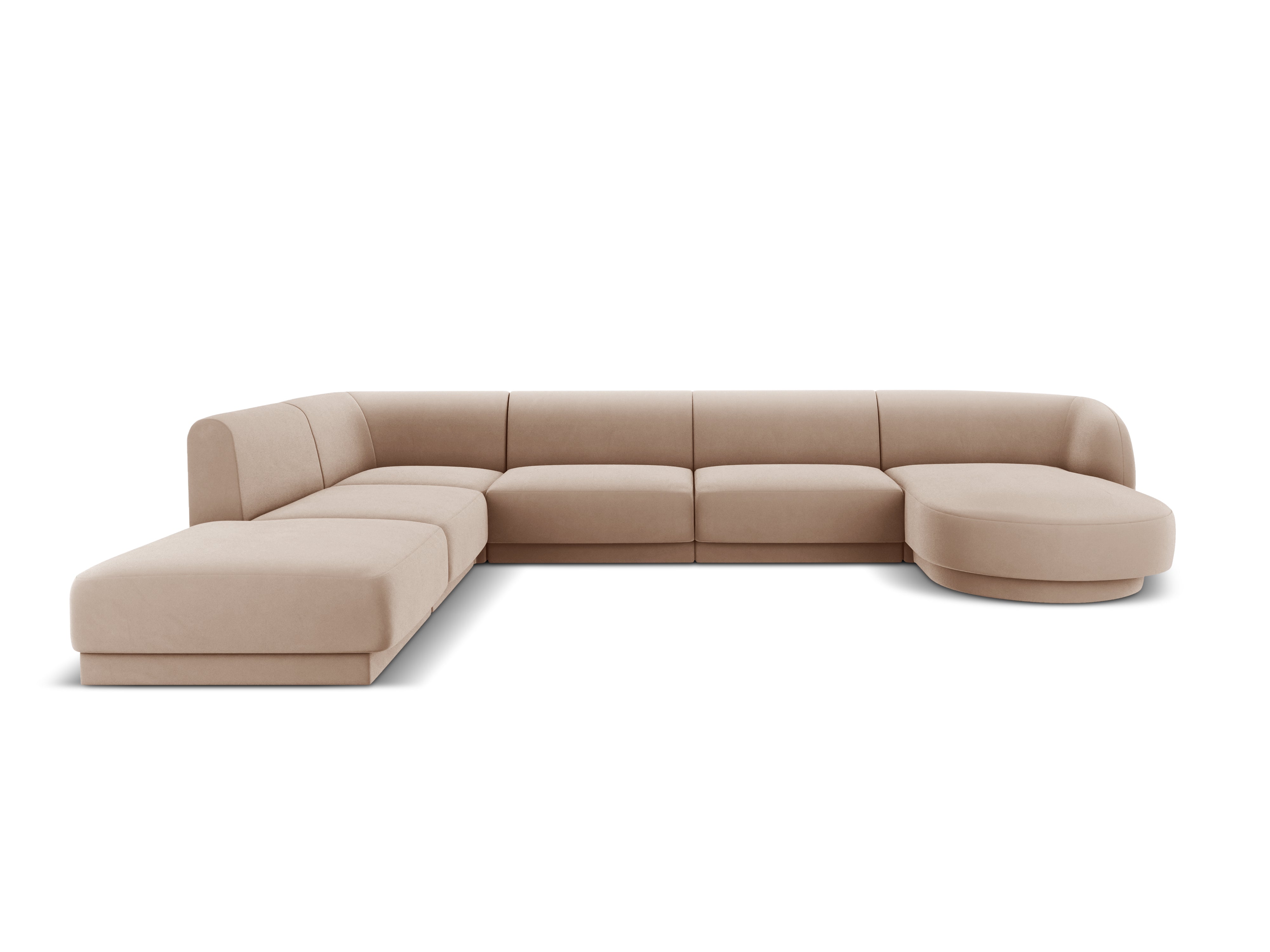 Kotna sedežna garnitura Miley 330x255 cm, Material: žamet