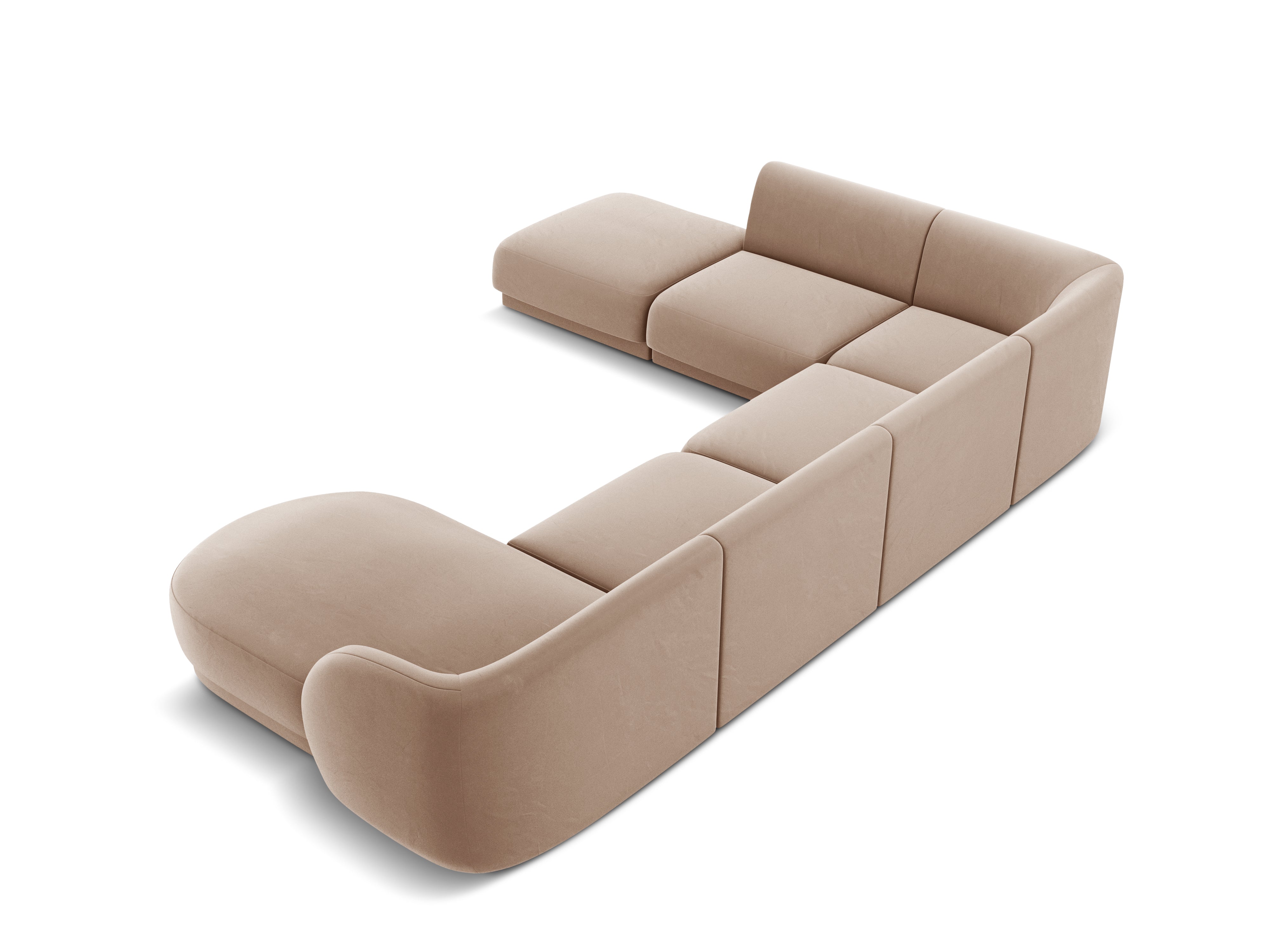 Kotna sedežna garnitura Miley 330x255 cm, Material: žamet