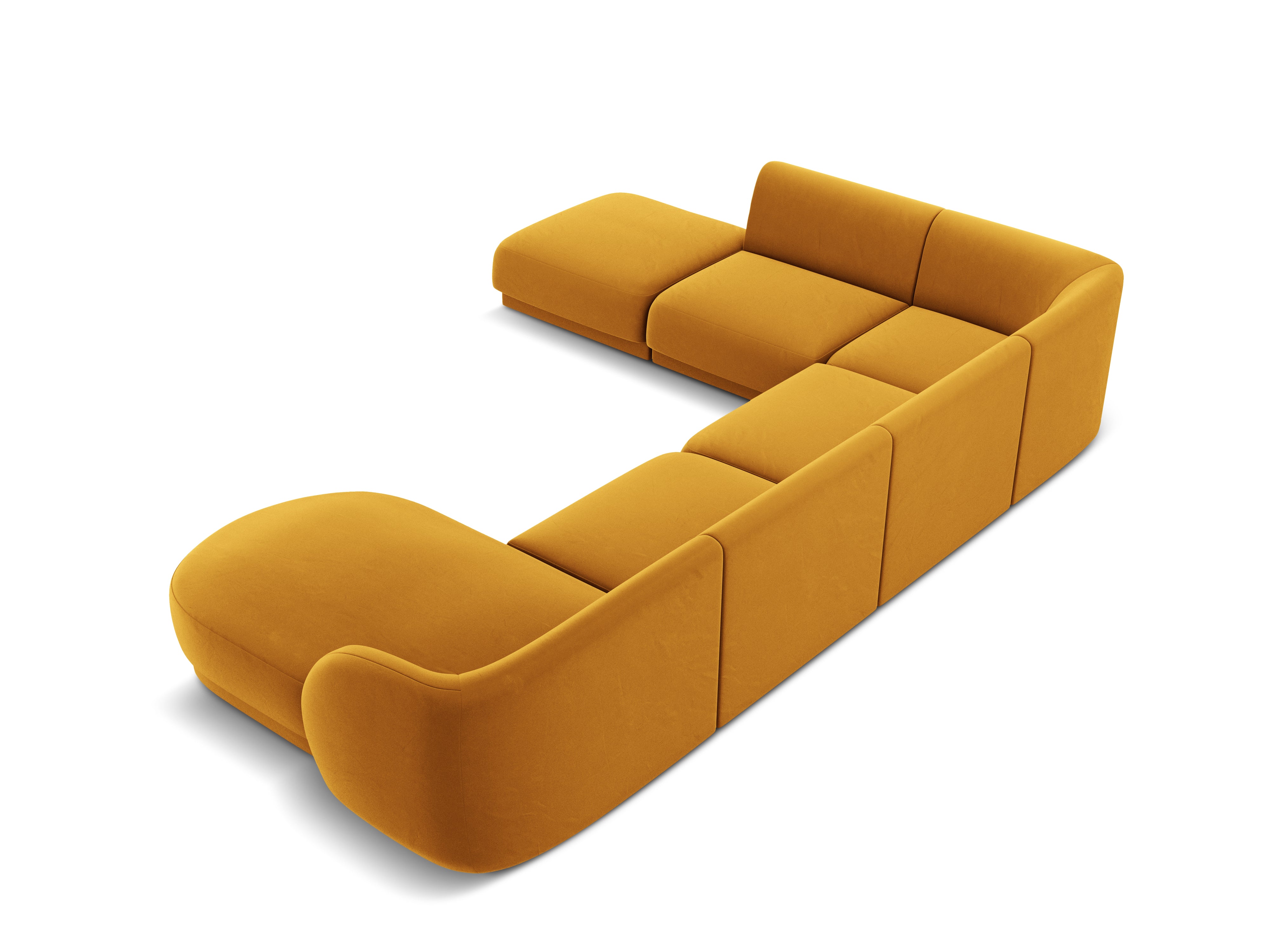 Kotna sedežna garnitura Miley 330x255 cm, Material: žamet
