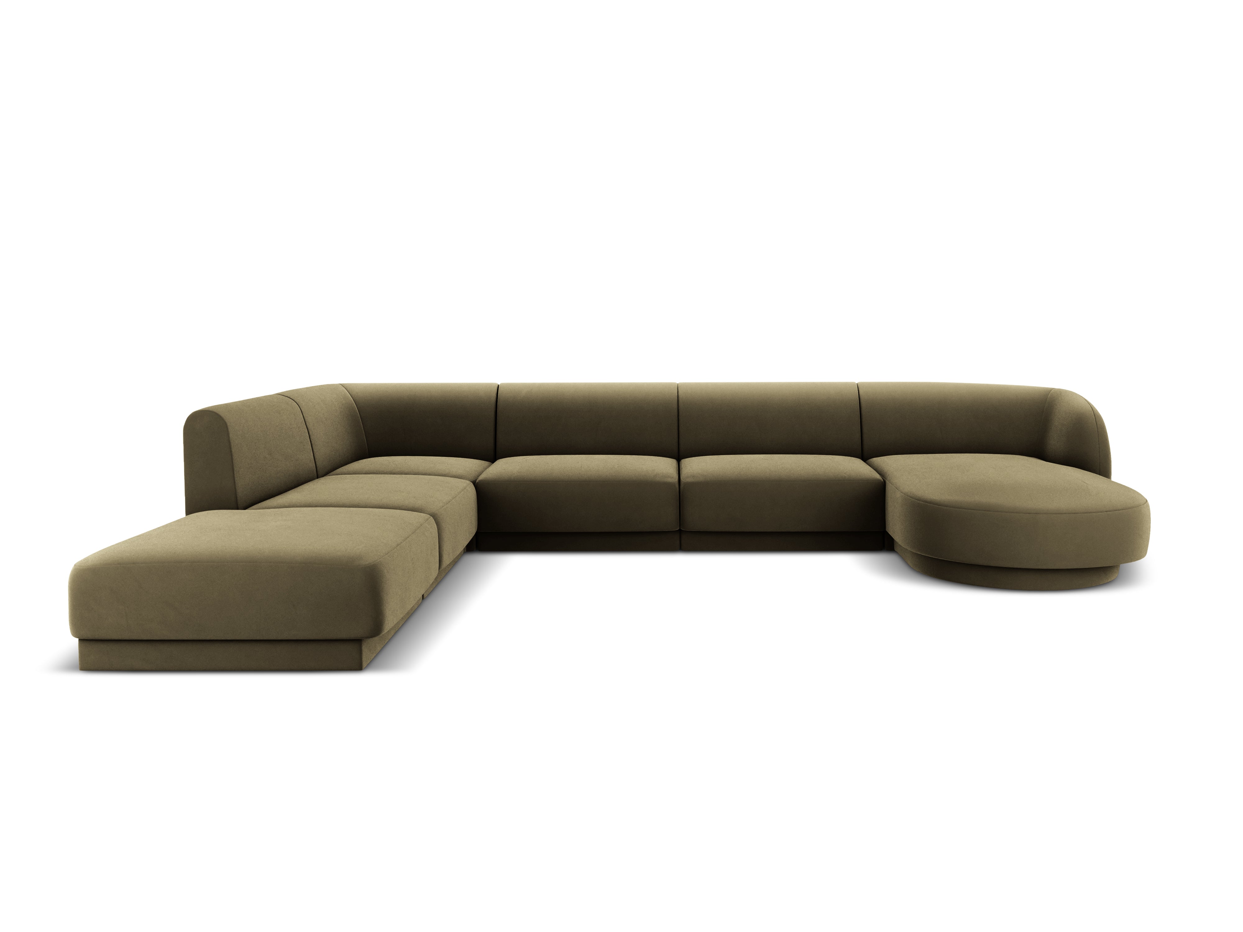 Kotna sedežna garnitura Miley 330x255 cm, Material: žamet