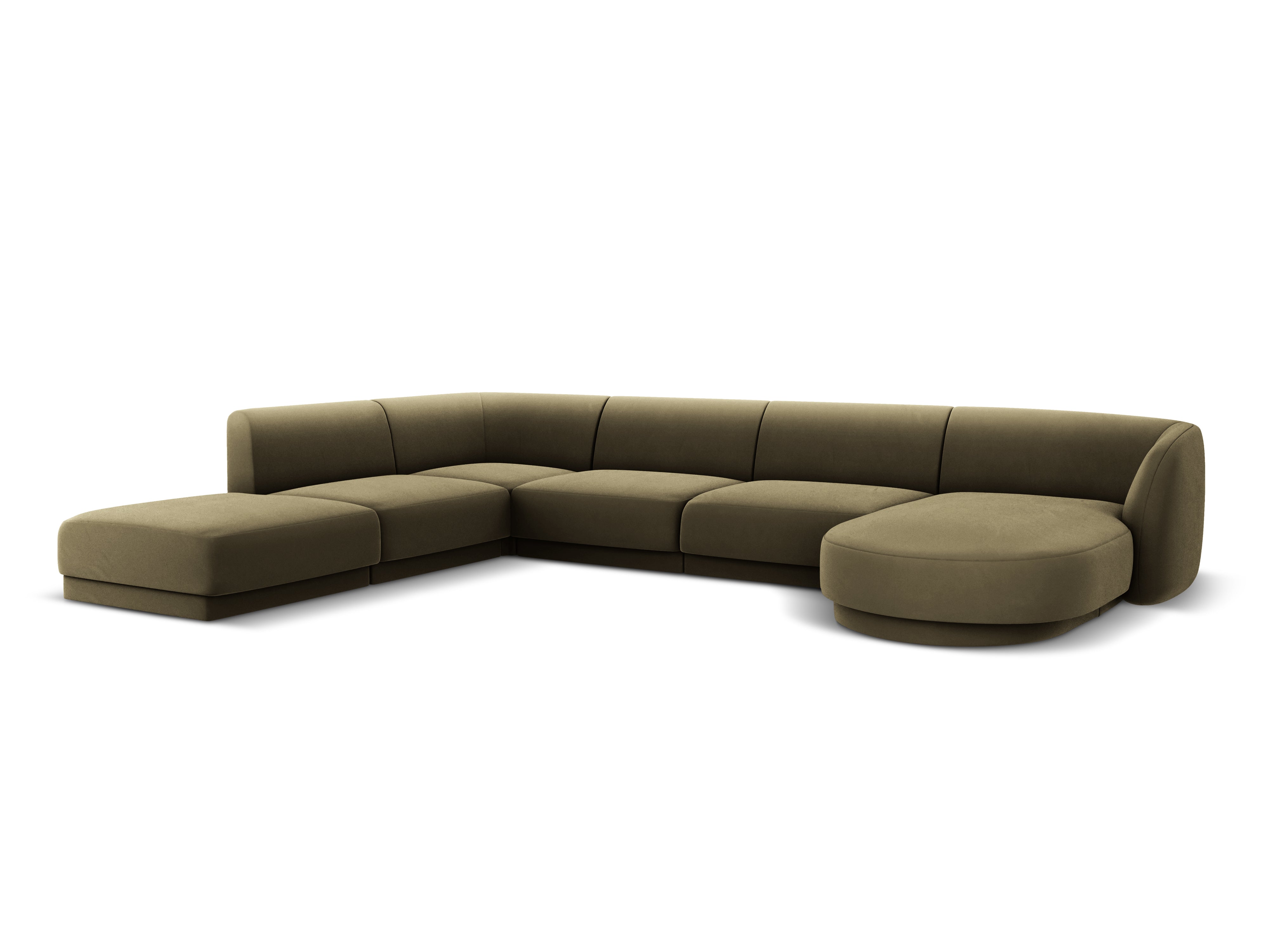 Kotna sedežna garnitura Miley 330x255 cm, Material: žamet
