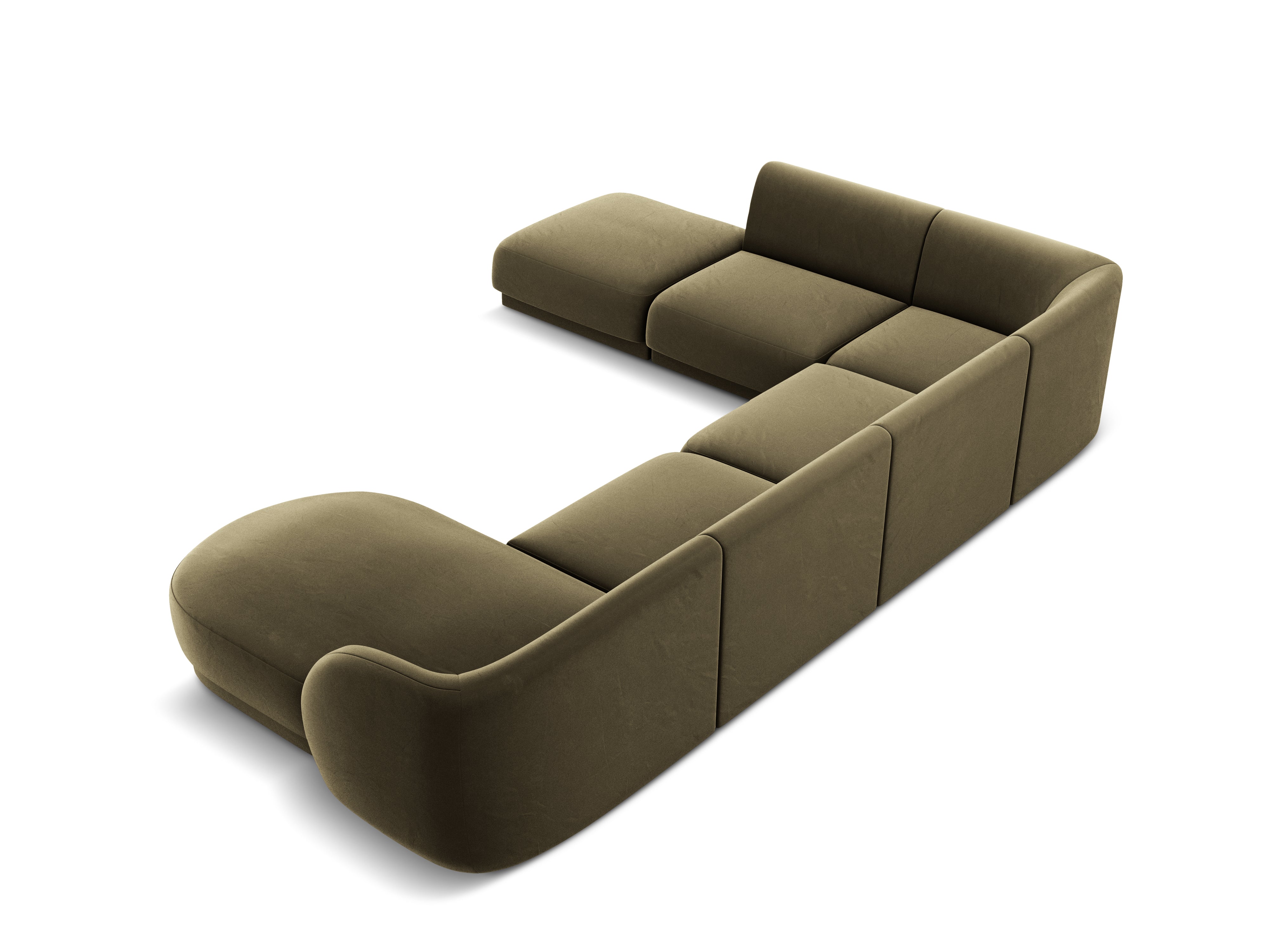 Kotna sedežna garnitura Miley 330x255 cm, Material: žamet