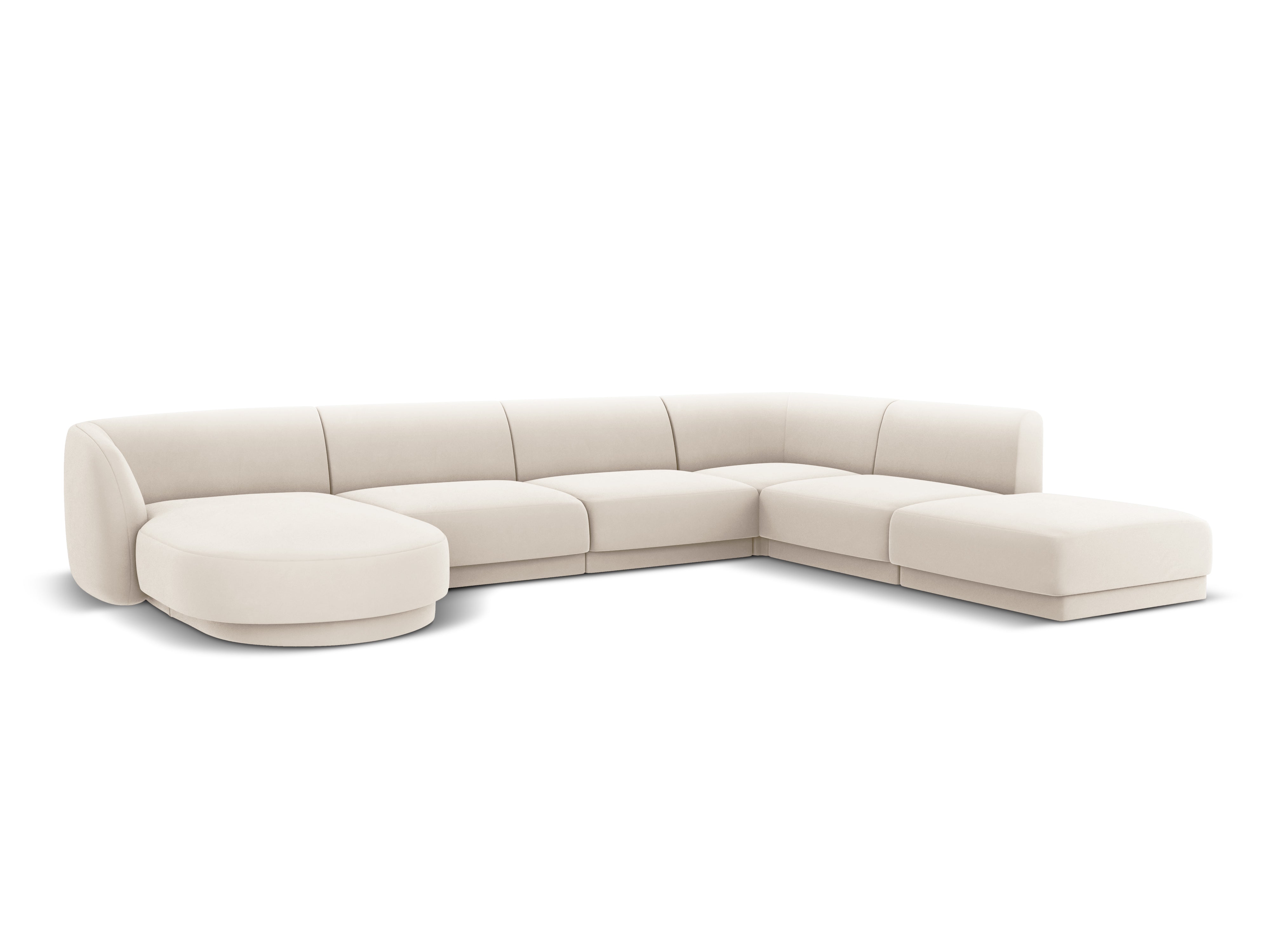 Kotna sedežna garnitura Miley 330x255 cm, Material: žamet