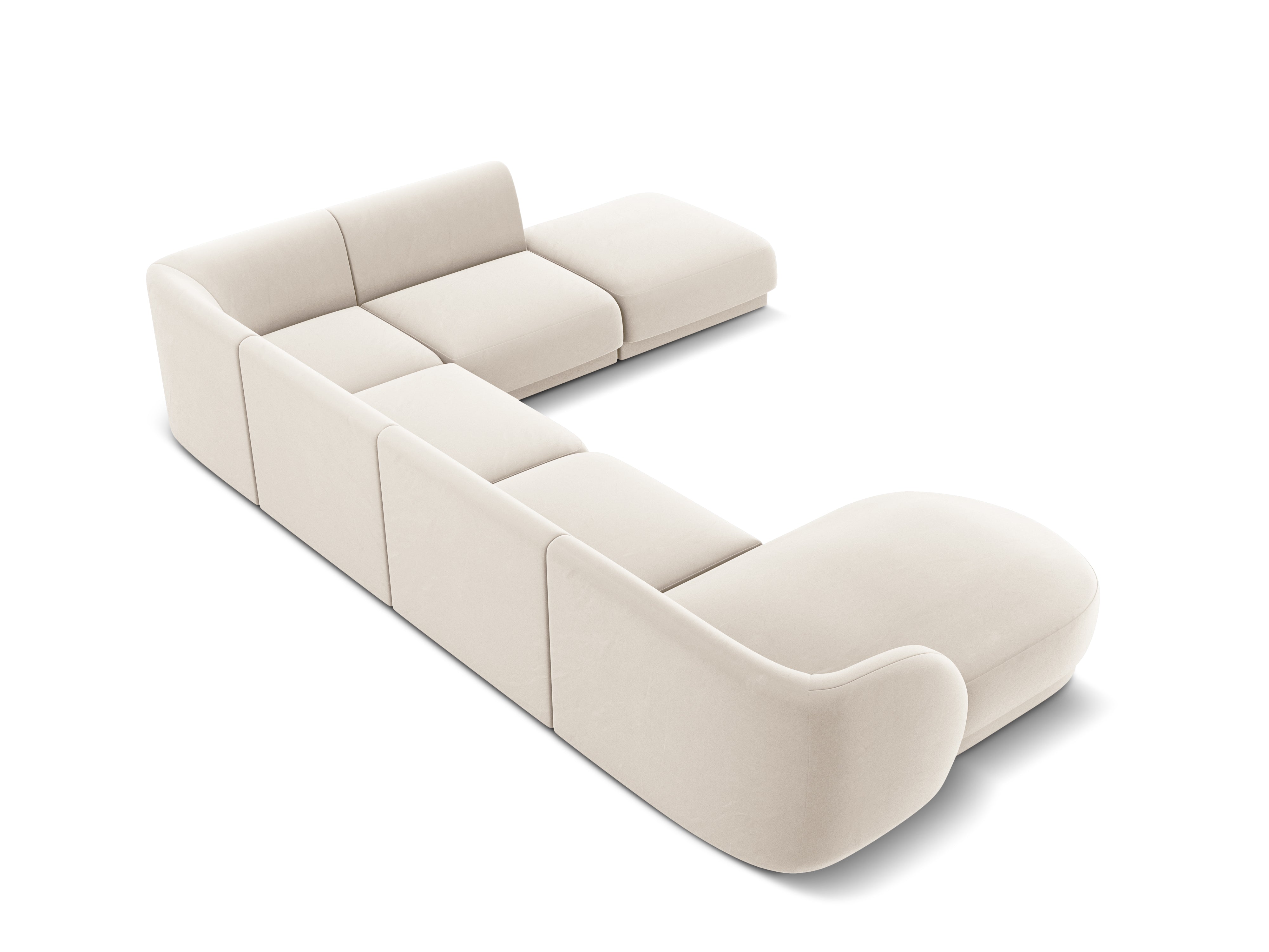 Kotna sedežna garnitura Miley 330x255 cm, Material: žamet