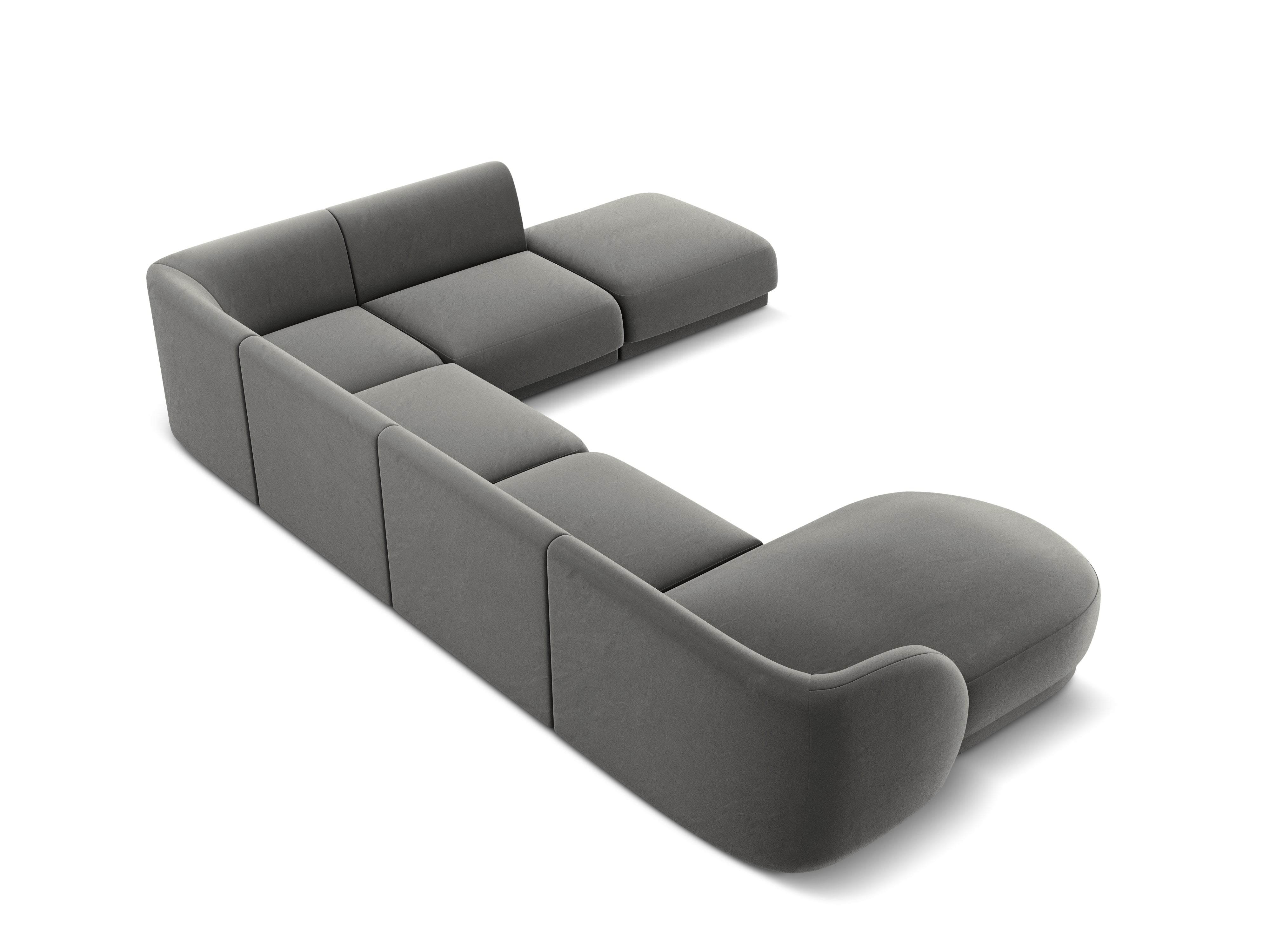 Kotna sedežna garnitura Miley 330x255 cm, Material: žamet