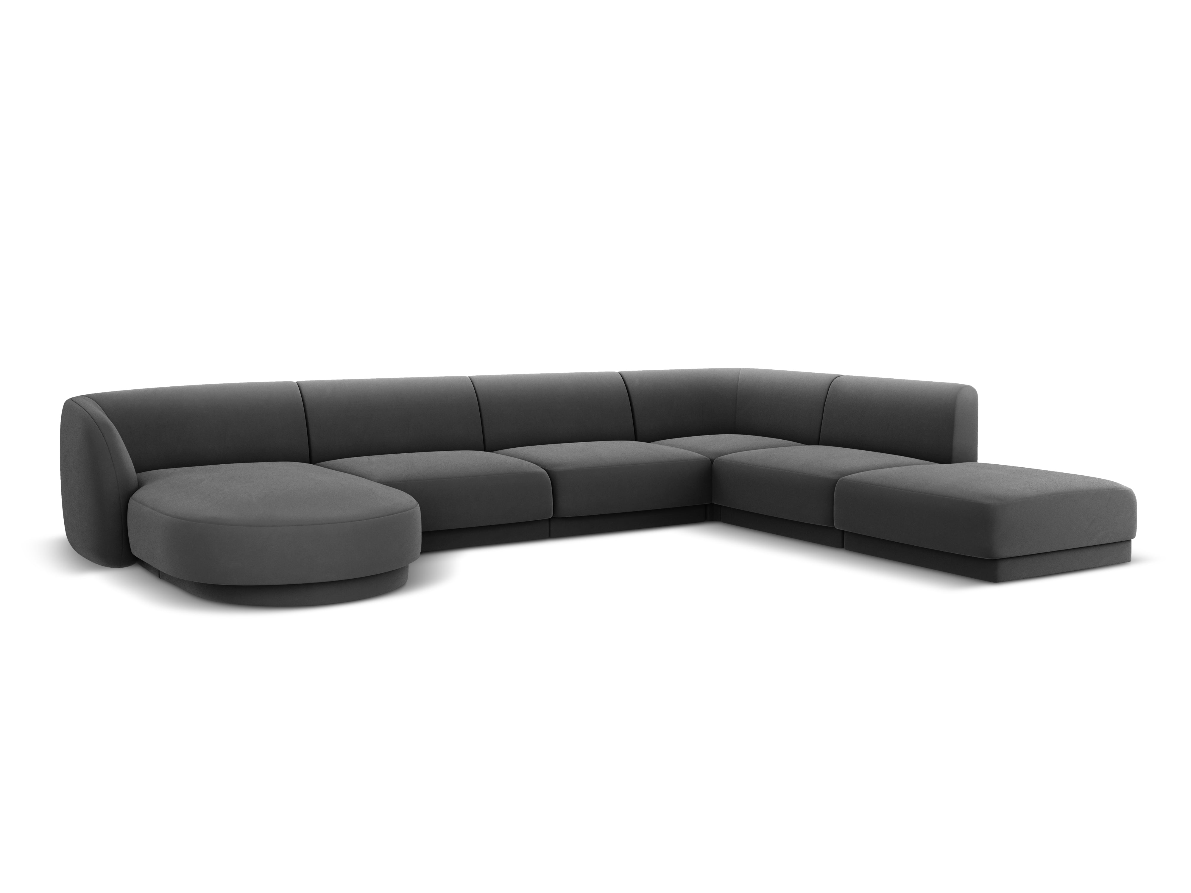 Kotna sedežna garnitura Miley 330x255 cm, Material: žamet