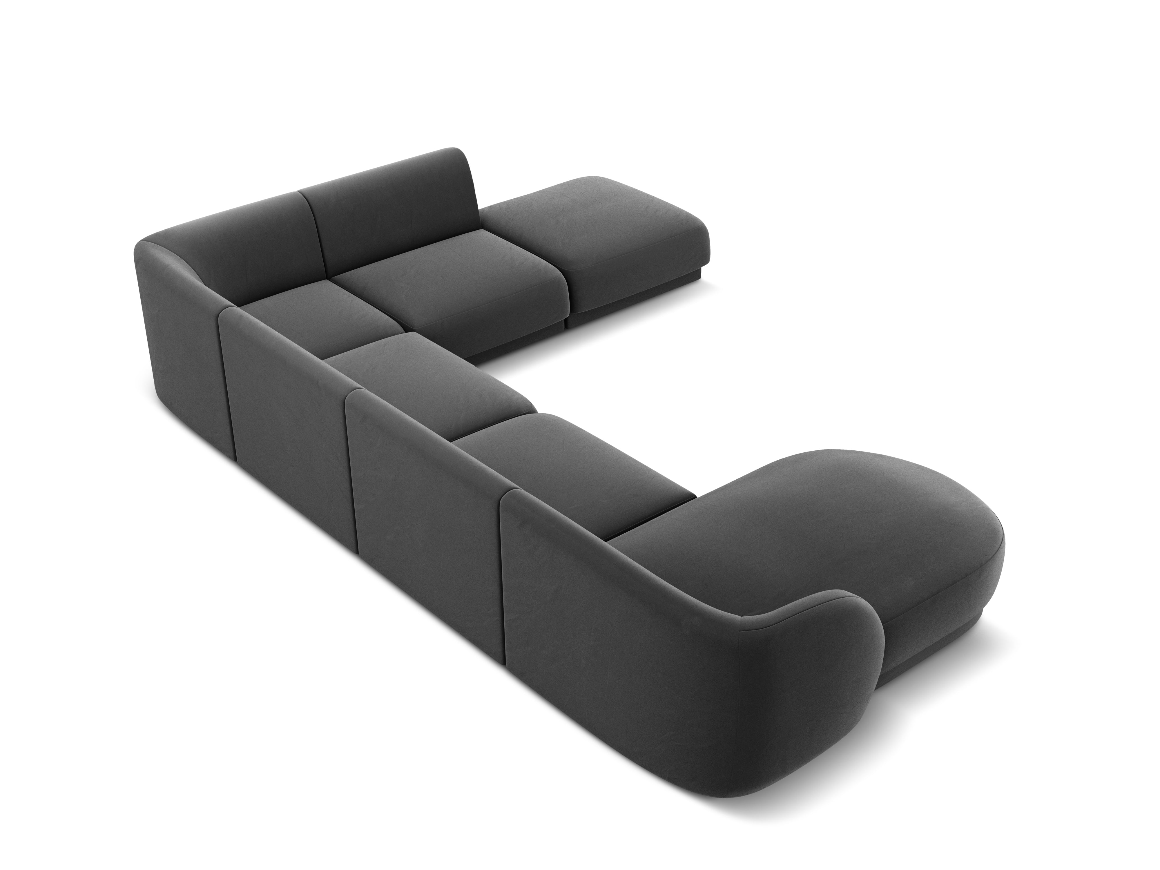 Kotna sedežna garnitura Miley 330x255 cm, Material: žamet