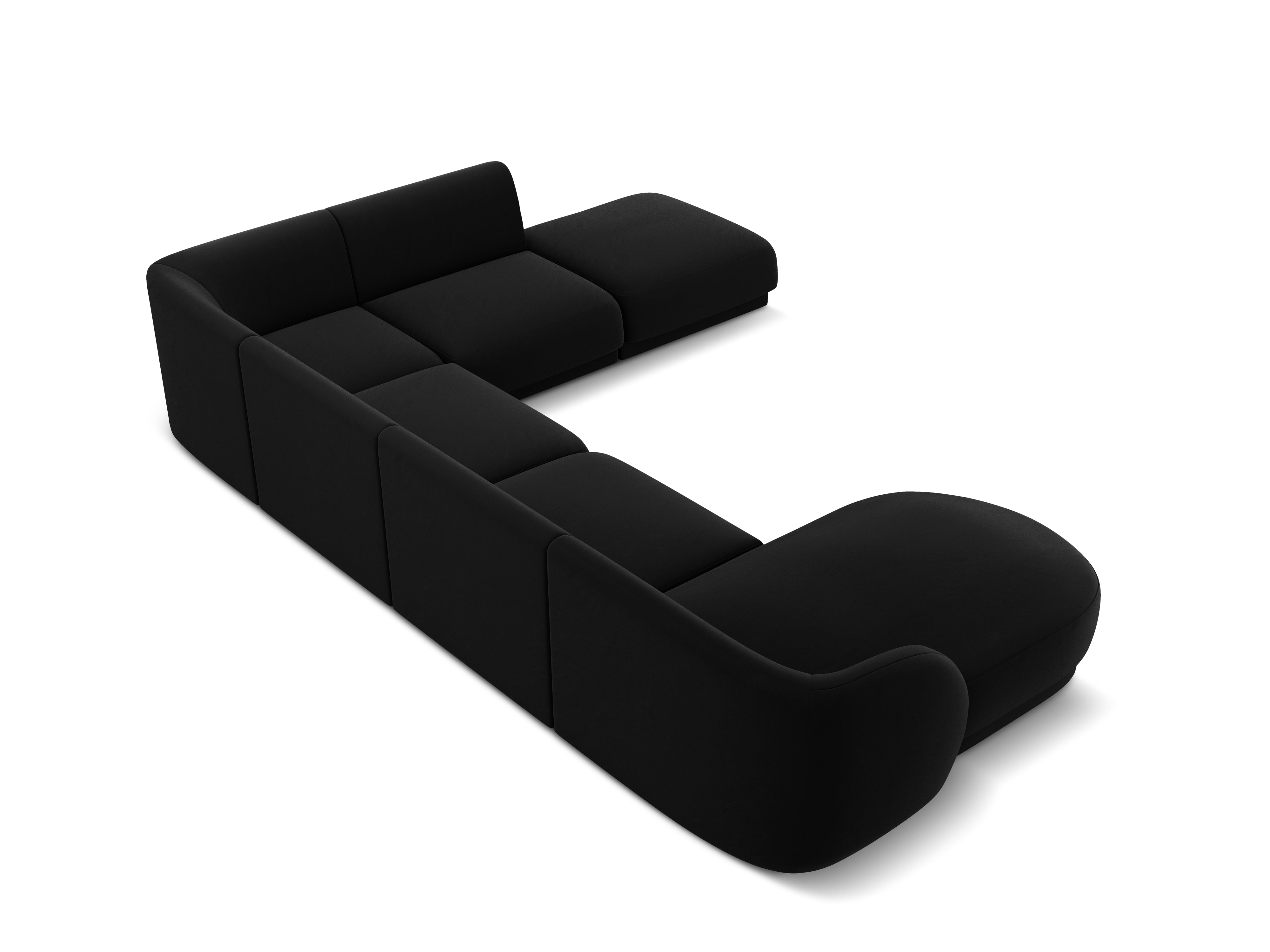Kotna sedežna garnitura Miley 330x255 cm, Material: žamet