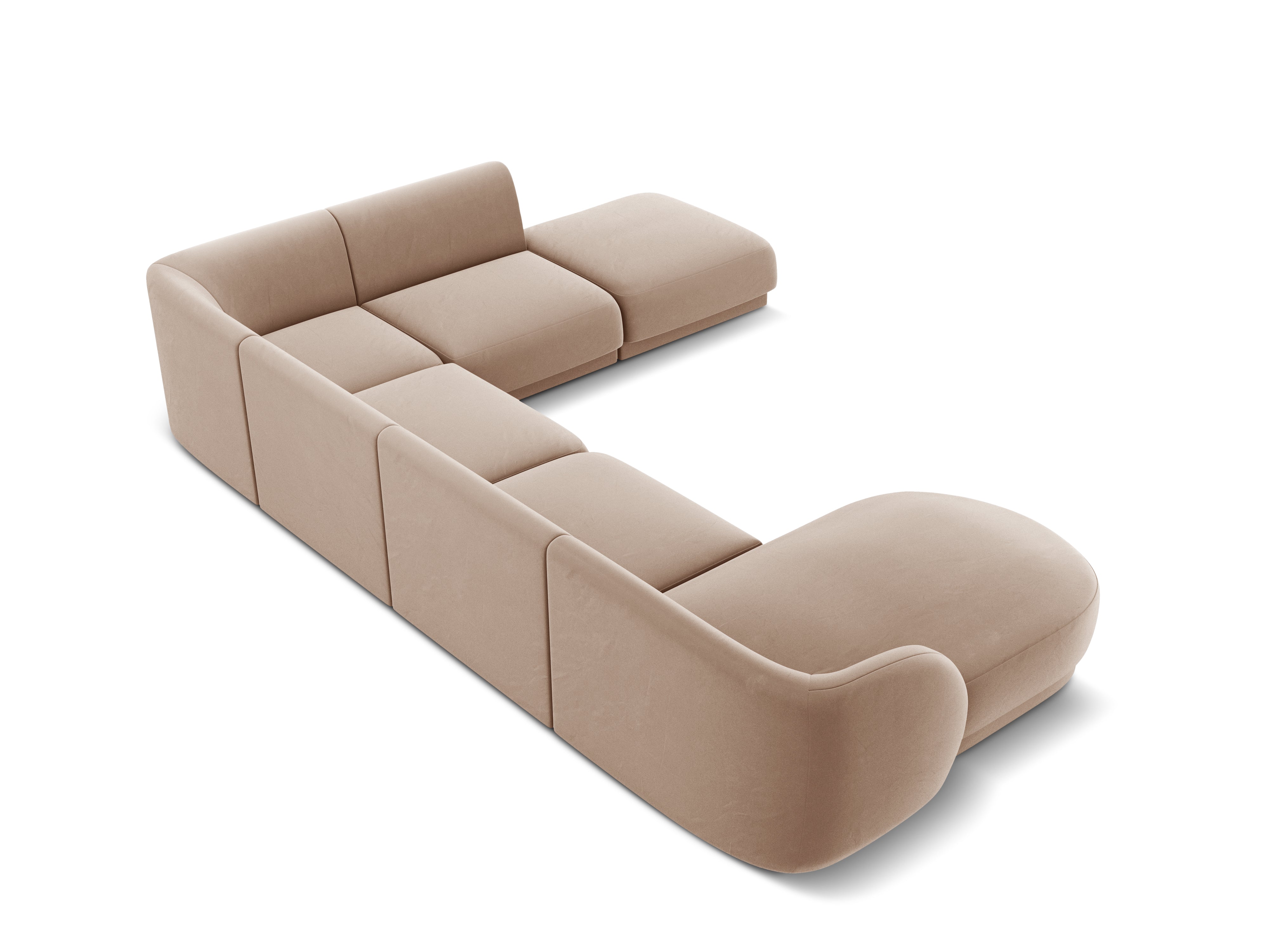 Kotna sedežna garnitura Miley 330x255 cm, Material: žamet