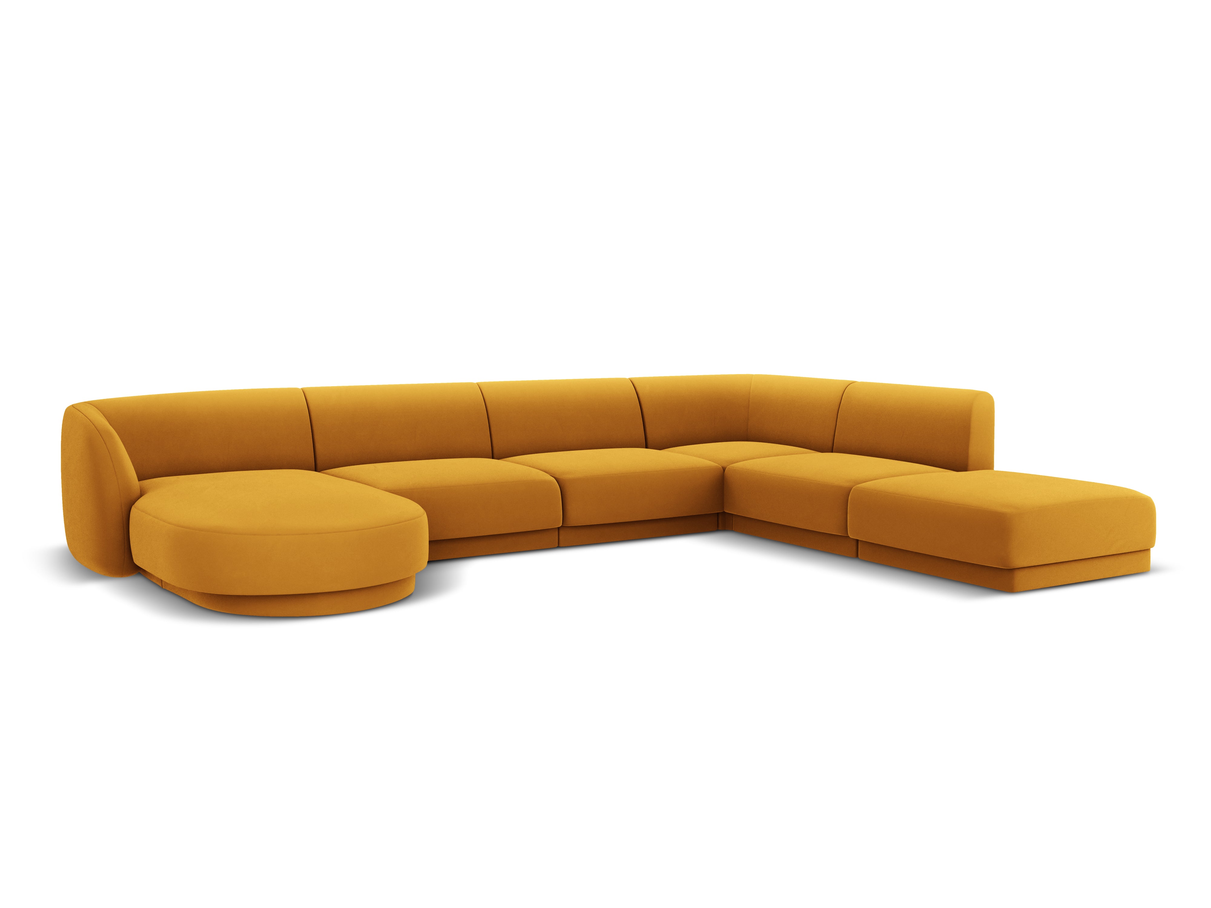 Kotna sedežna garnitura Miley 330x255 cm, Material: žamet