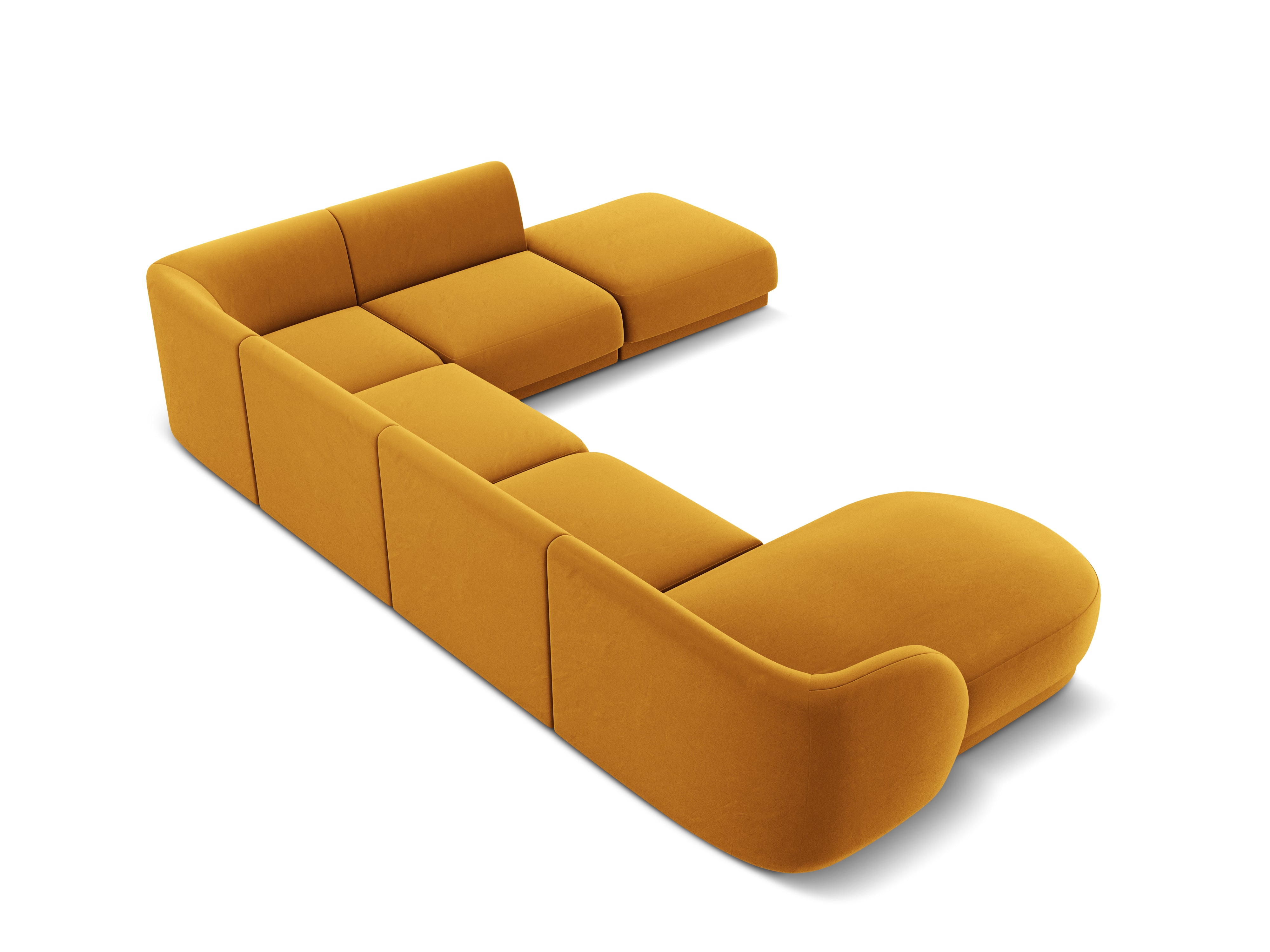 Kotna sedežna garnitura Miley 330x255 cm, Material: žamet