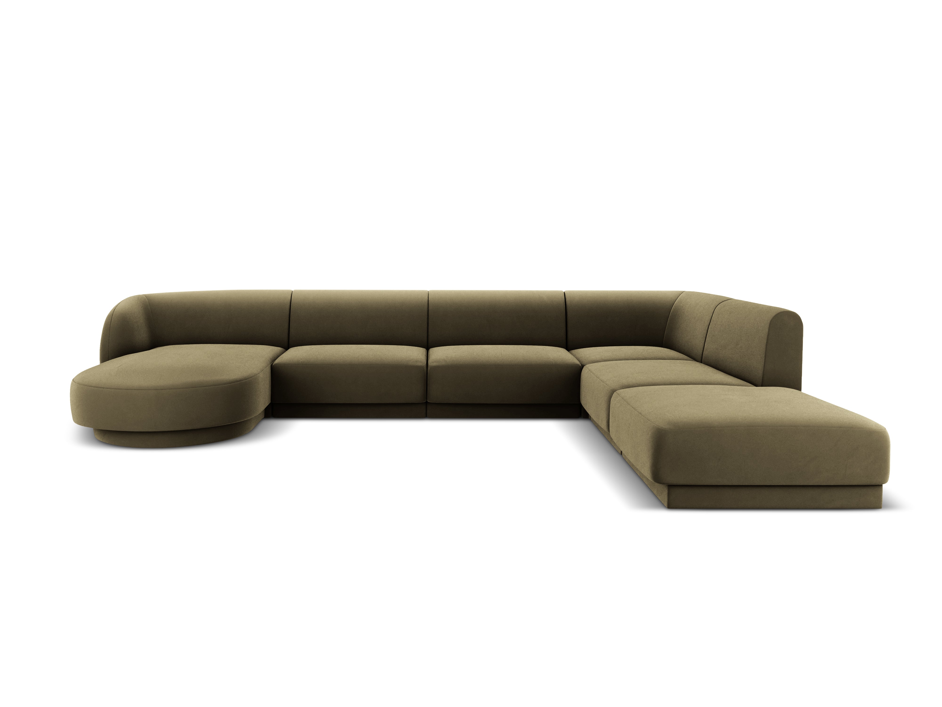 Kotna sedežna garnitura Miley 330x255 cm, Material: žamet