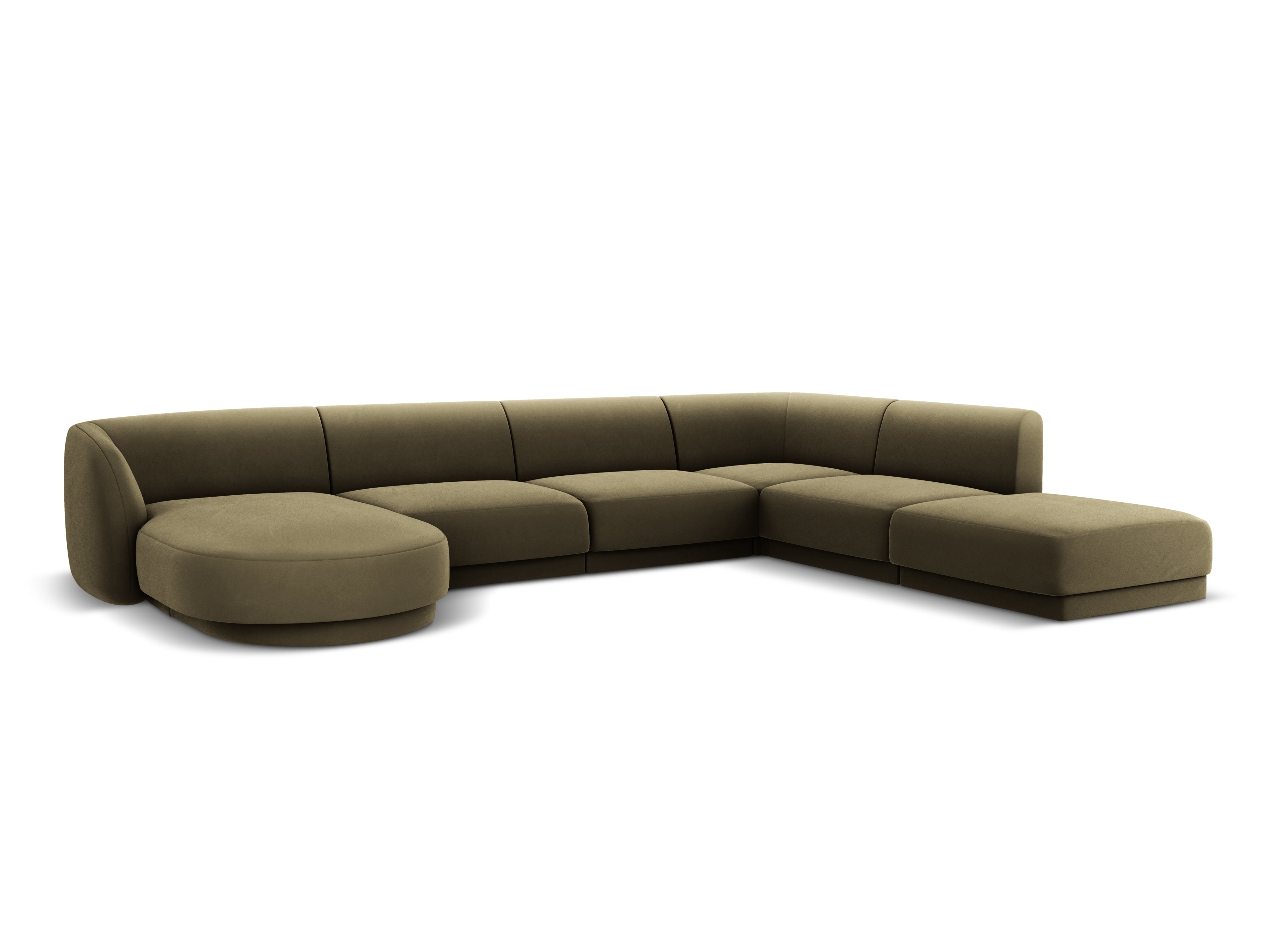 Kotna sedežna garnitura Miley 330x255 cm, Material: žamet