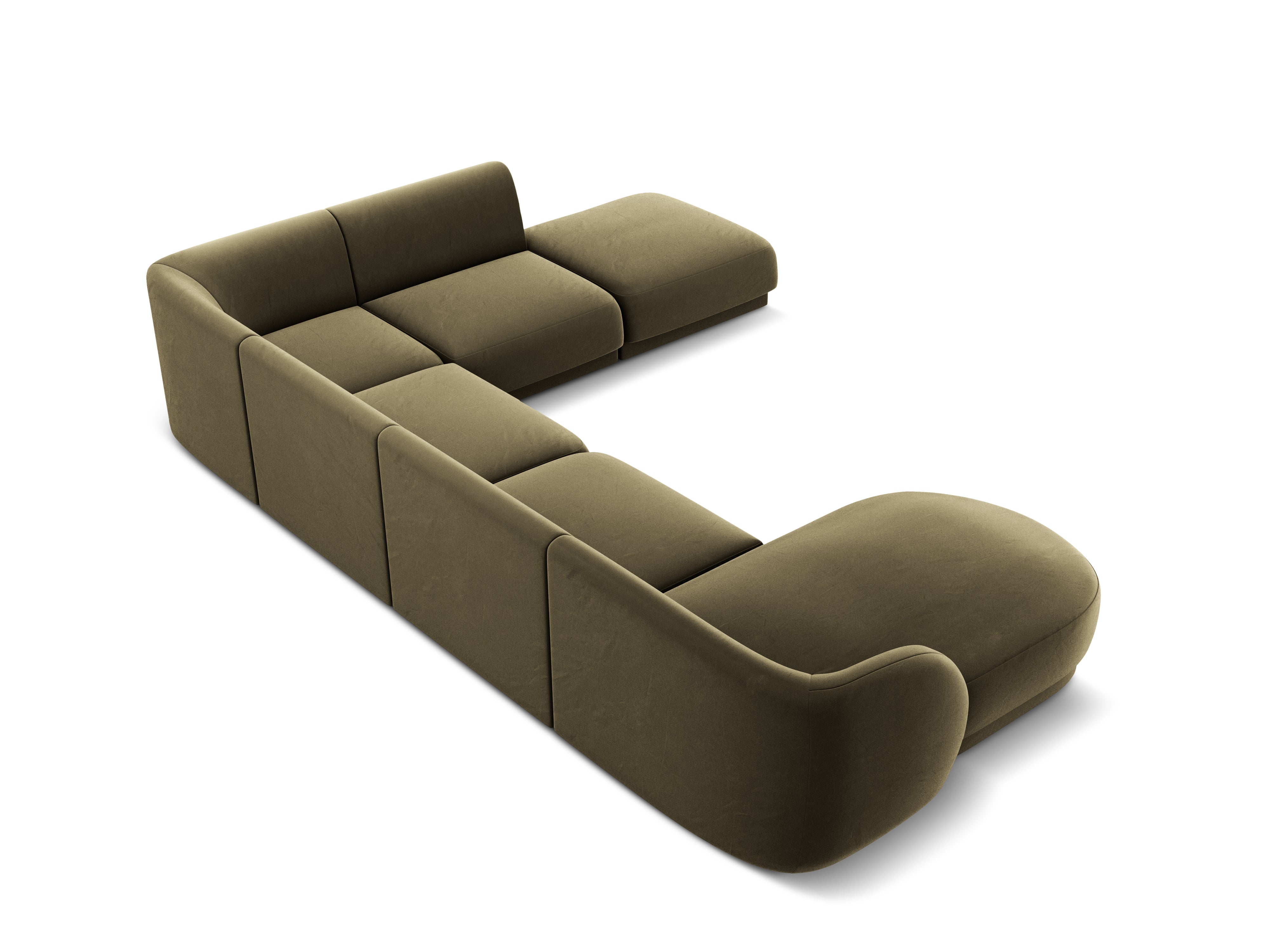 Kotna sedežna garnitura Miley 330x255 cm, Material: žamet