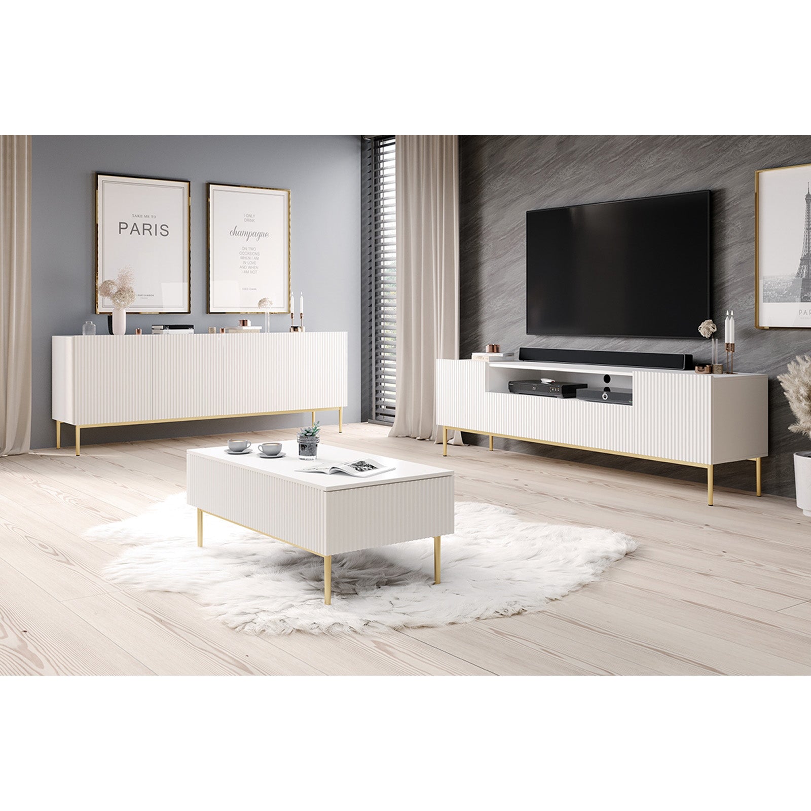 Komoda Nicole 200 cm, Material: MDF