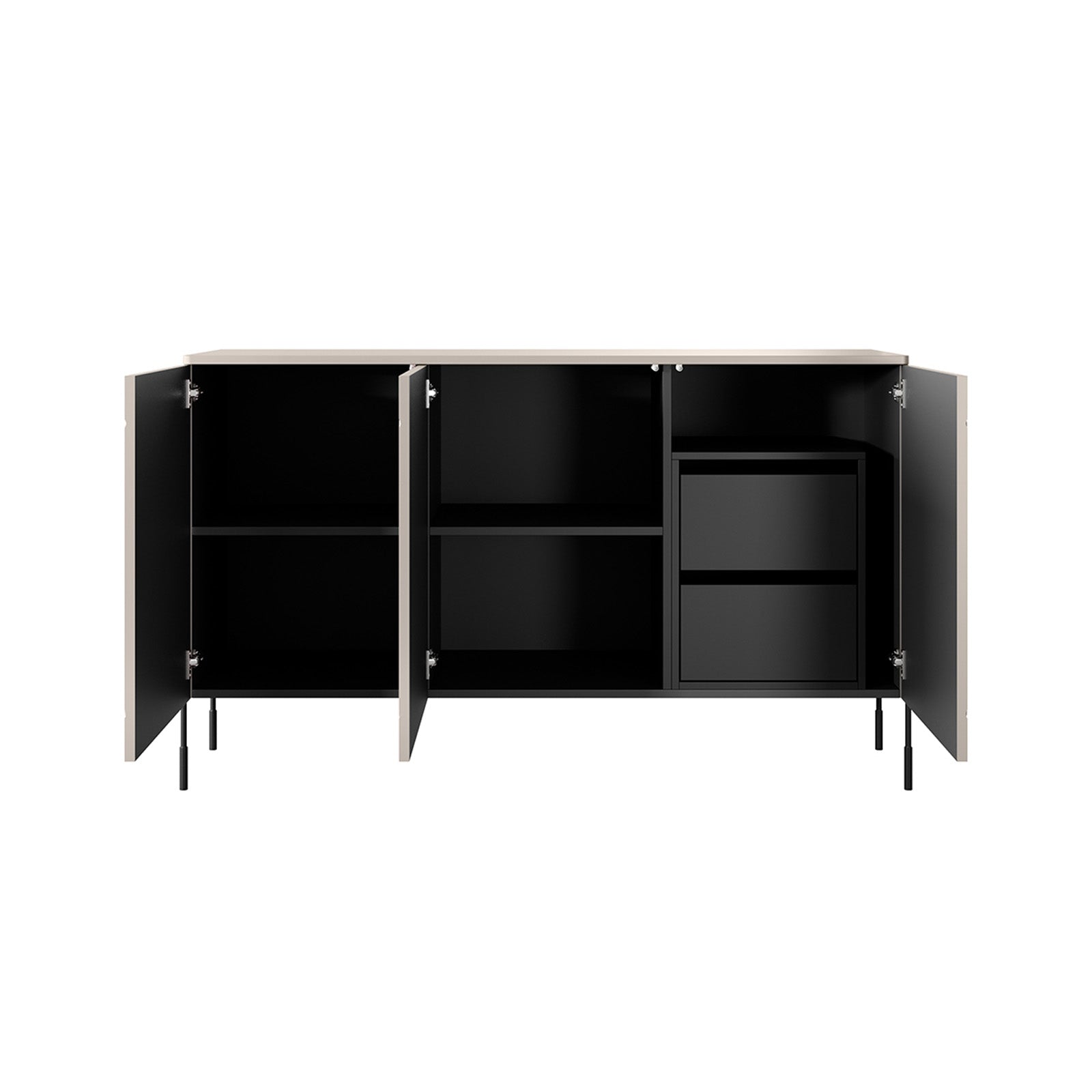 Sonatia komoda 150 cm, 3 vrata in 2 predala, Material: MDF