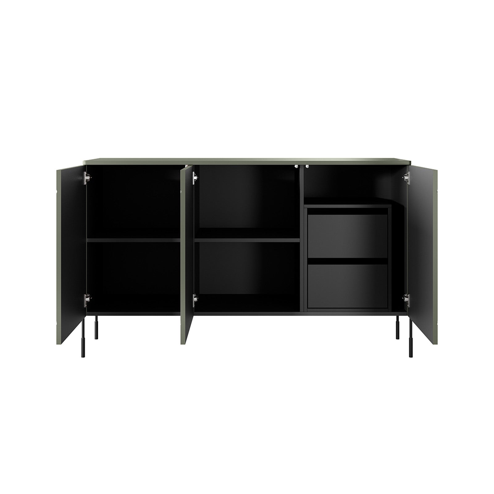 Sonatia komoda 150 cm, 3 vrata in 2 predala, Material: MDF