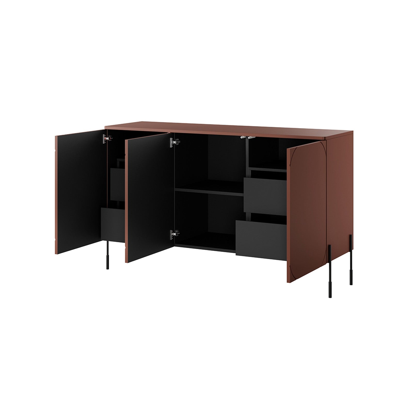 Sonatia komoda 150 cm, 3 vrata in 4 predali, Material: MDF