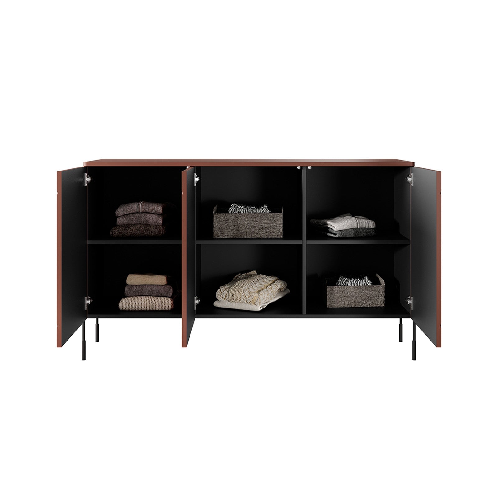 Sonatia komoda 150 cm, 3 vrata, Material: MDF