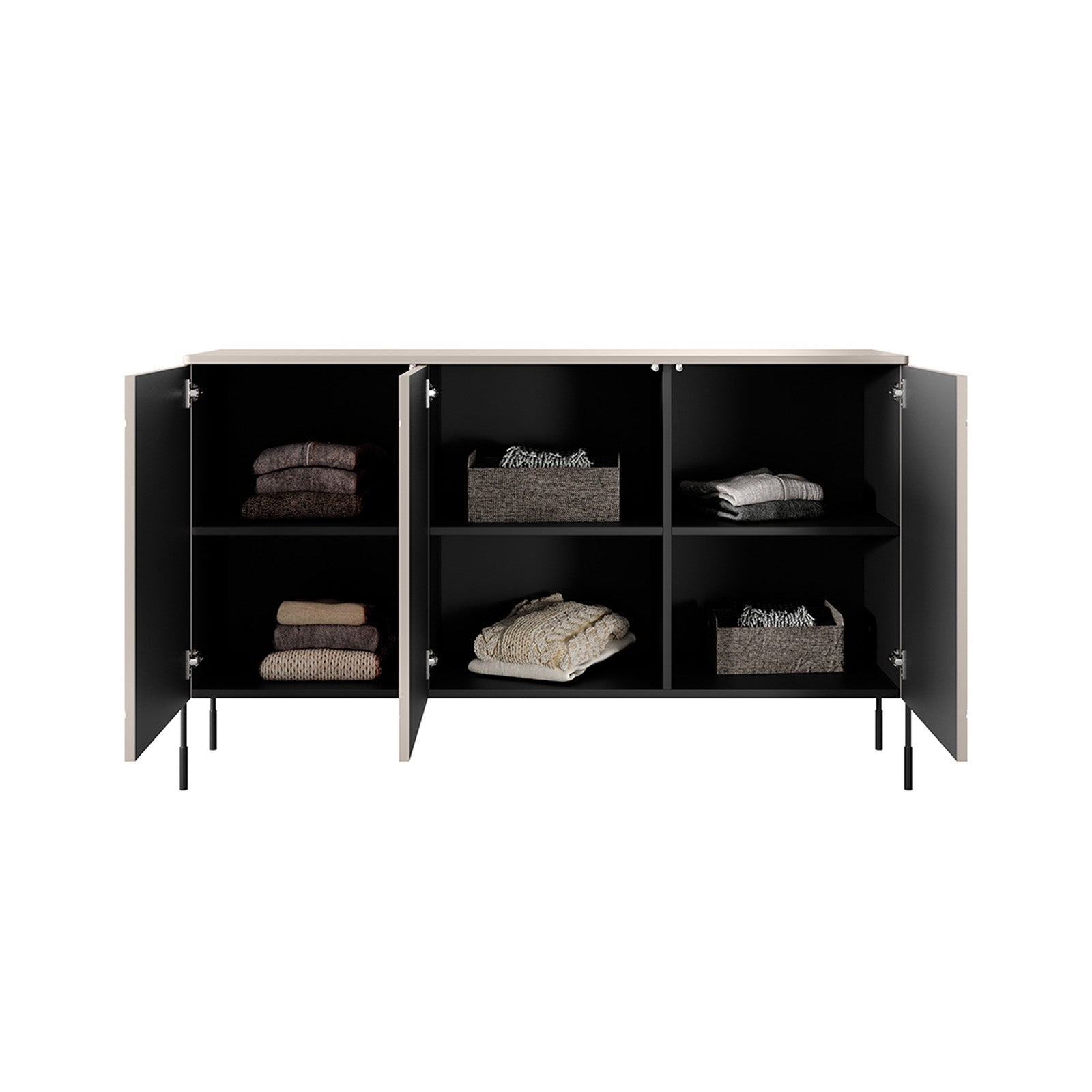 Sonatia komoda 150 cm, 3 vrata, Material: MDF