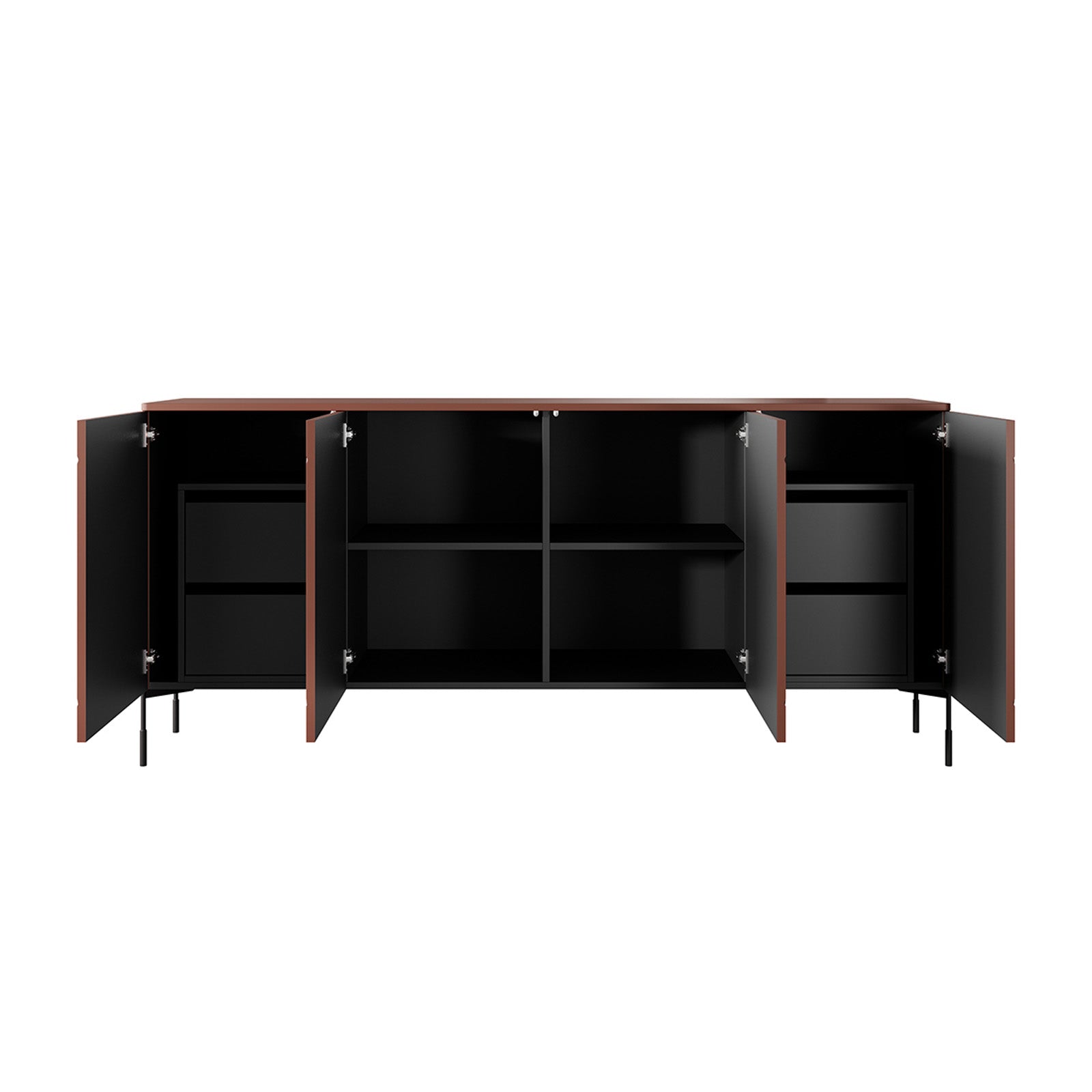 Sonatia komoda 200 cm, 4 vrata in 4 predali, Material: MDF