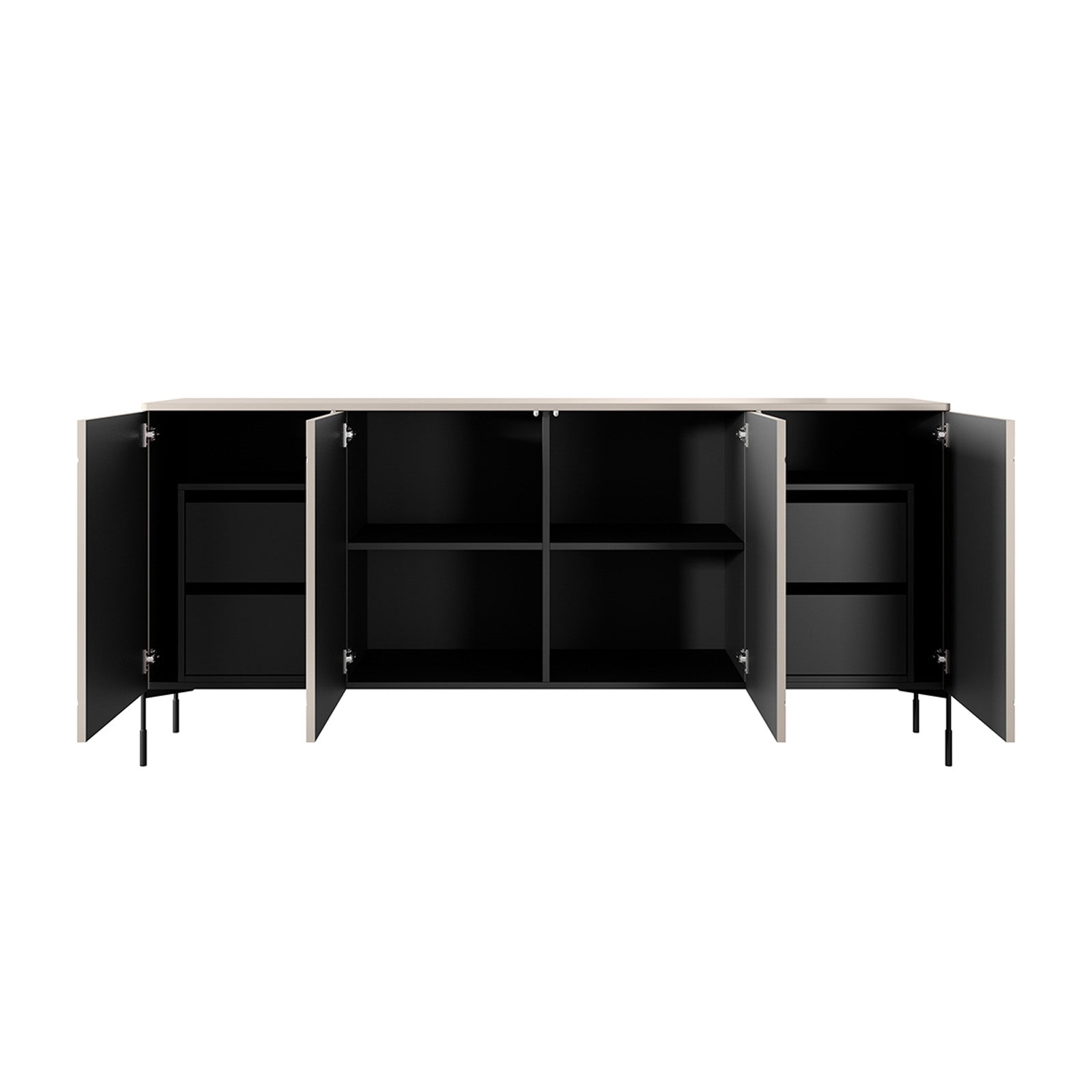 Sonatia komoda 200 cm, 4 vrata in 4 predali, Material: MDF