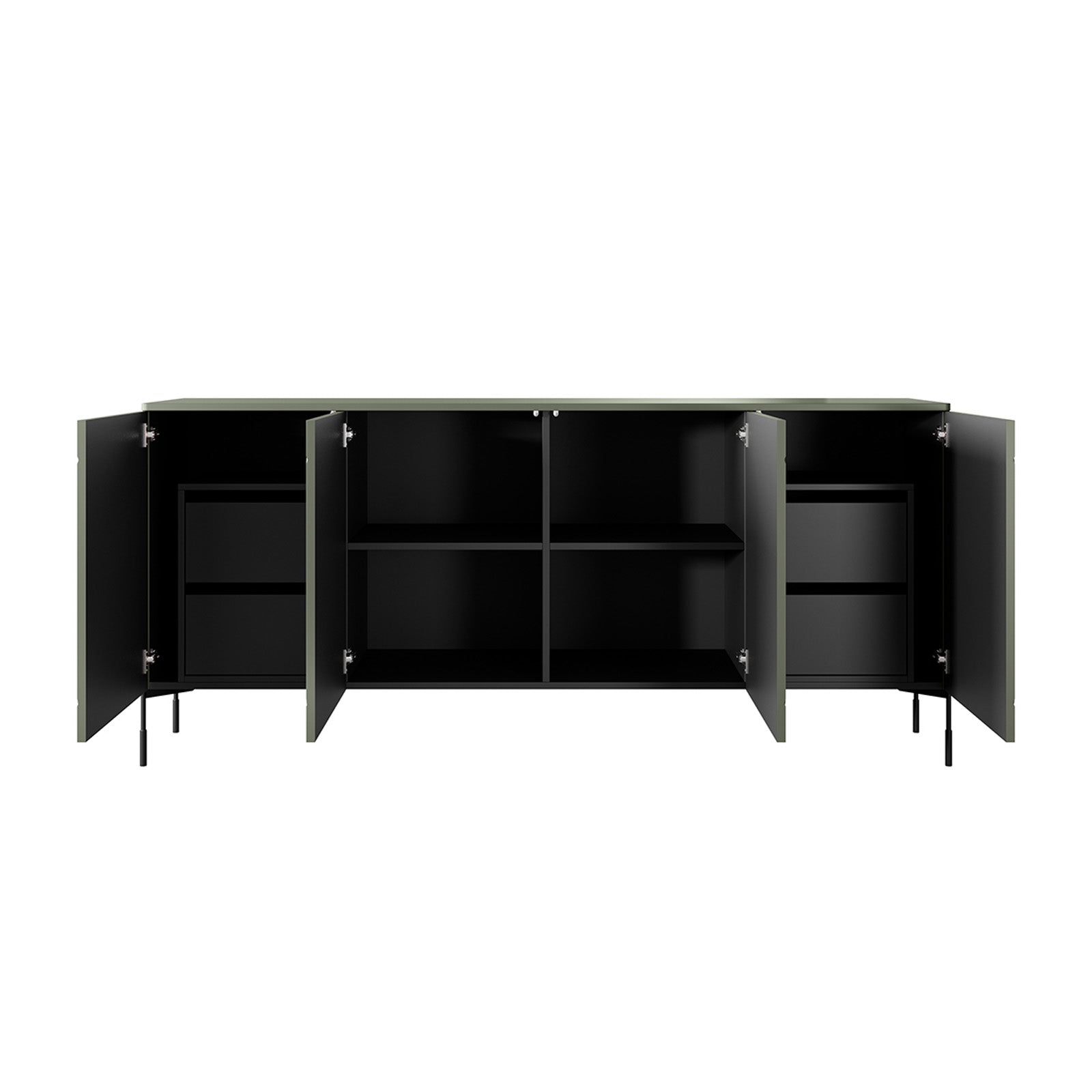 Sonatia komoda 200 cm, 4 vrata in 4 predali, Material: MDF