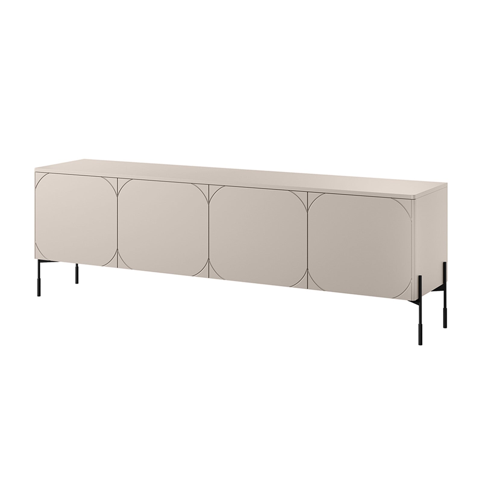 Sonatia komoda 200 cm, 4 vrata in 1 predal, Material: MDF