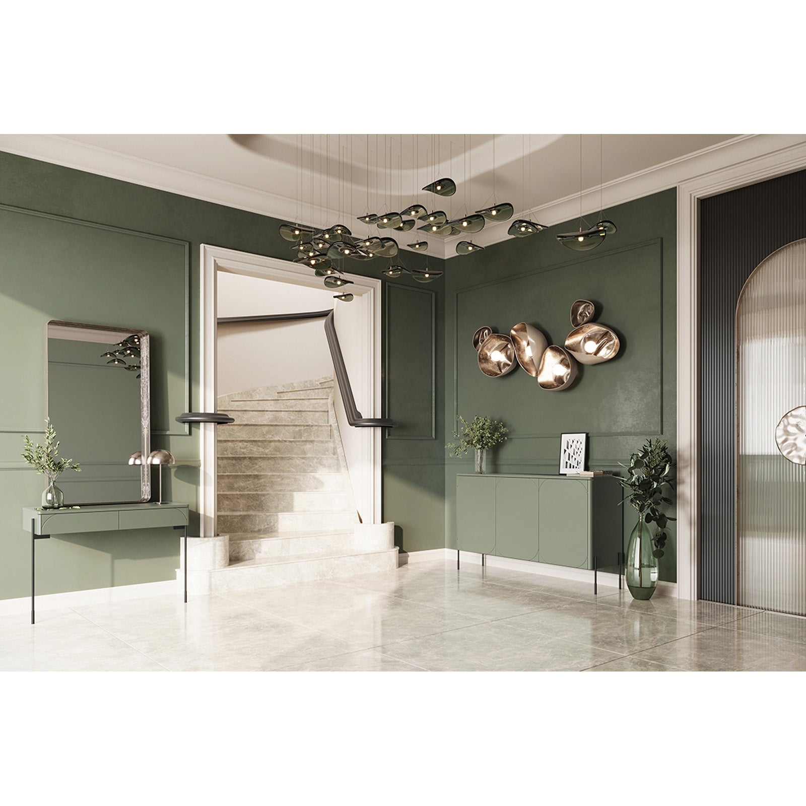 Stranska mizica Sonatia 104 cm, 2 predala, Material: MDF