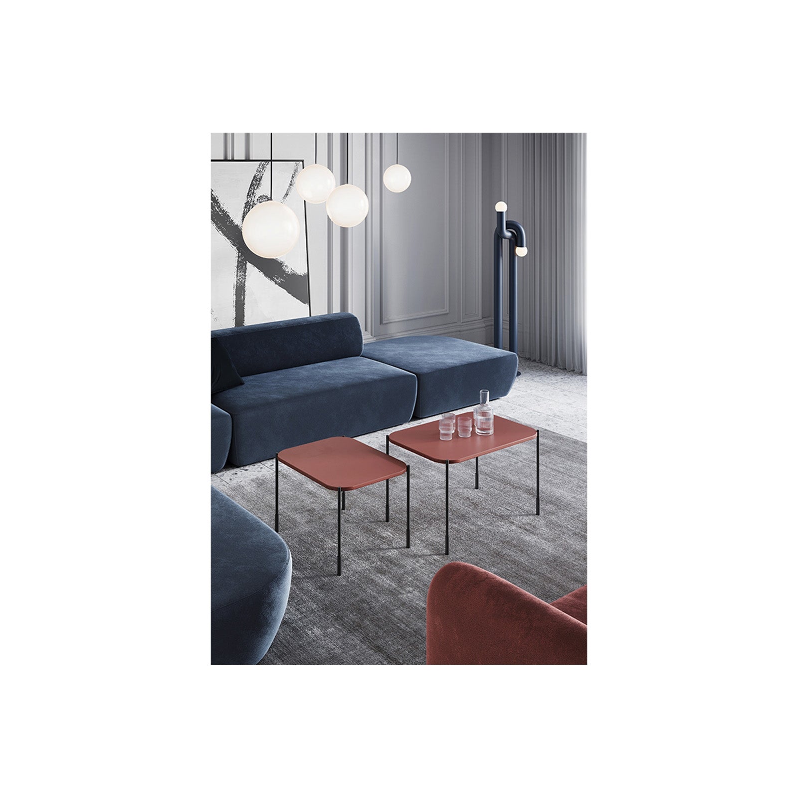 Klubska mizica Sonatia 70 cm, Material: MDF