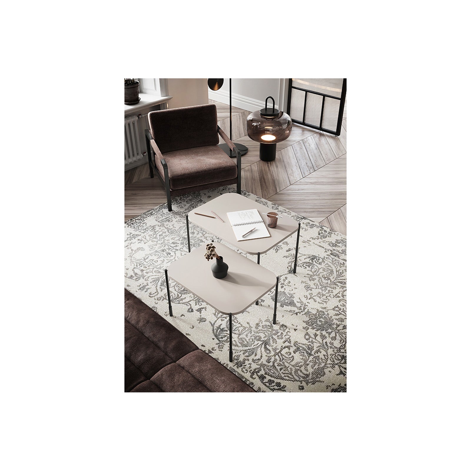 Klubska mizica Sonatia 60 cm, Material: MDF