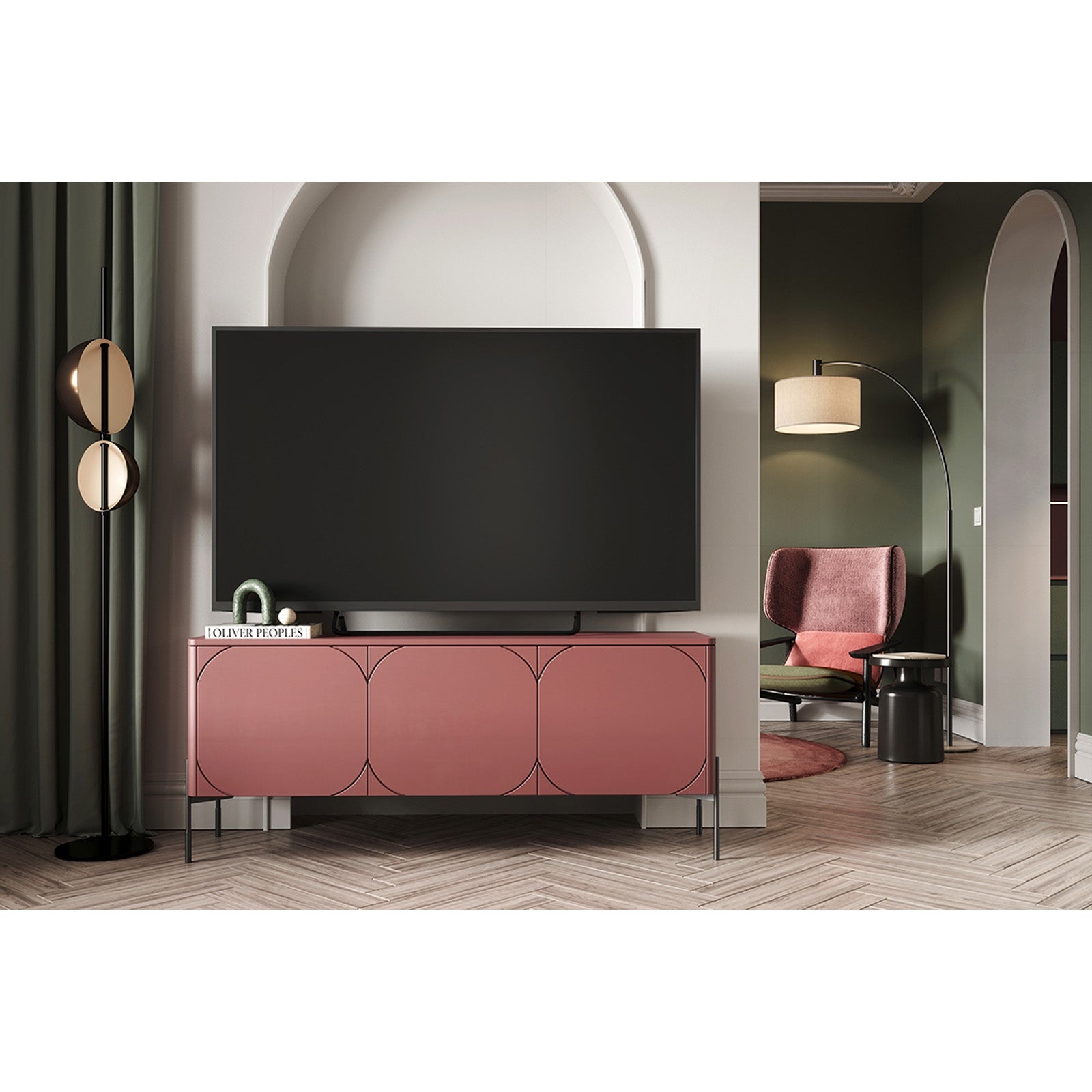 Sonatia komoda 150 cm, 3 vrata, Material: MDF