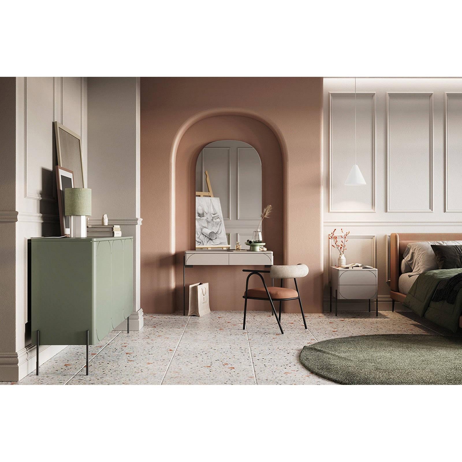 Sonatia komoda 150 cm, 3 vrata, Material: MDF